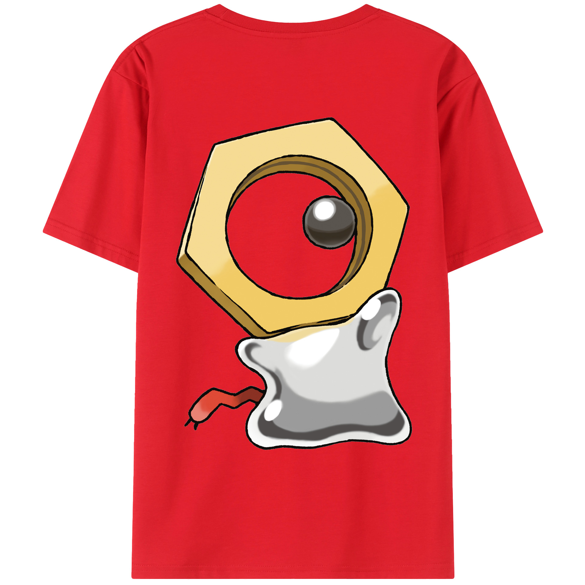 （画像用） ポケットモンスター Pokémon 綿100％ メンズ半袖Tシャツ（バックプリント） 通気性