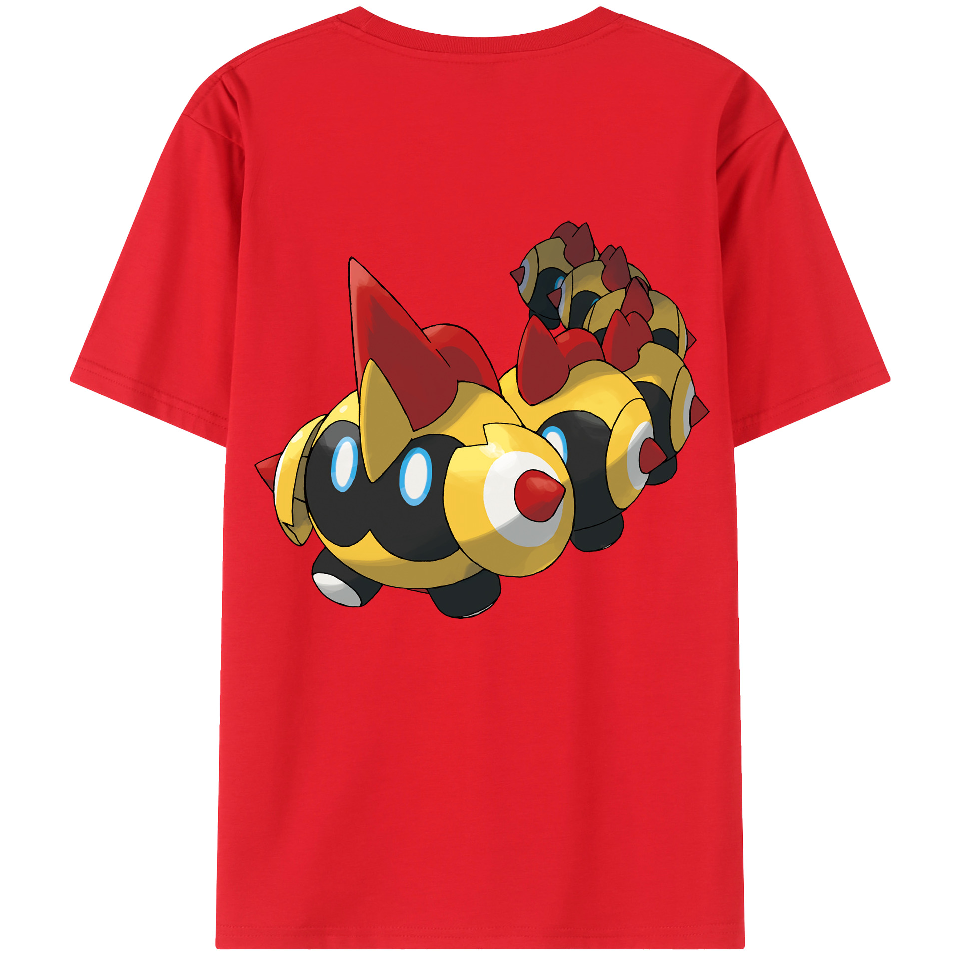 （画像用） ポケットモンスター Pokémon 綿100％ メンズ半袖Tシャツ（バックプリント） 通気性
