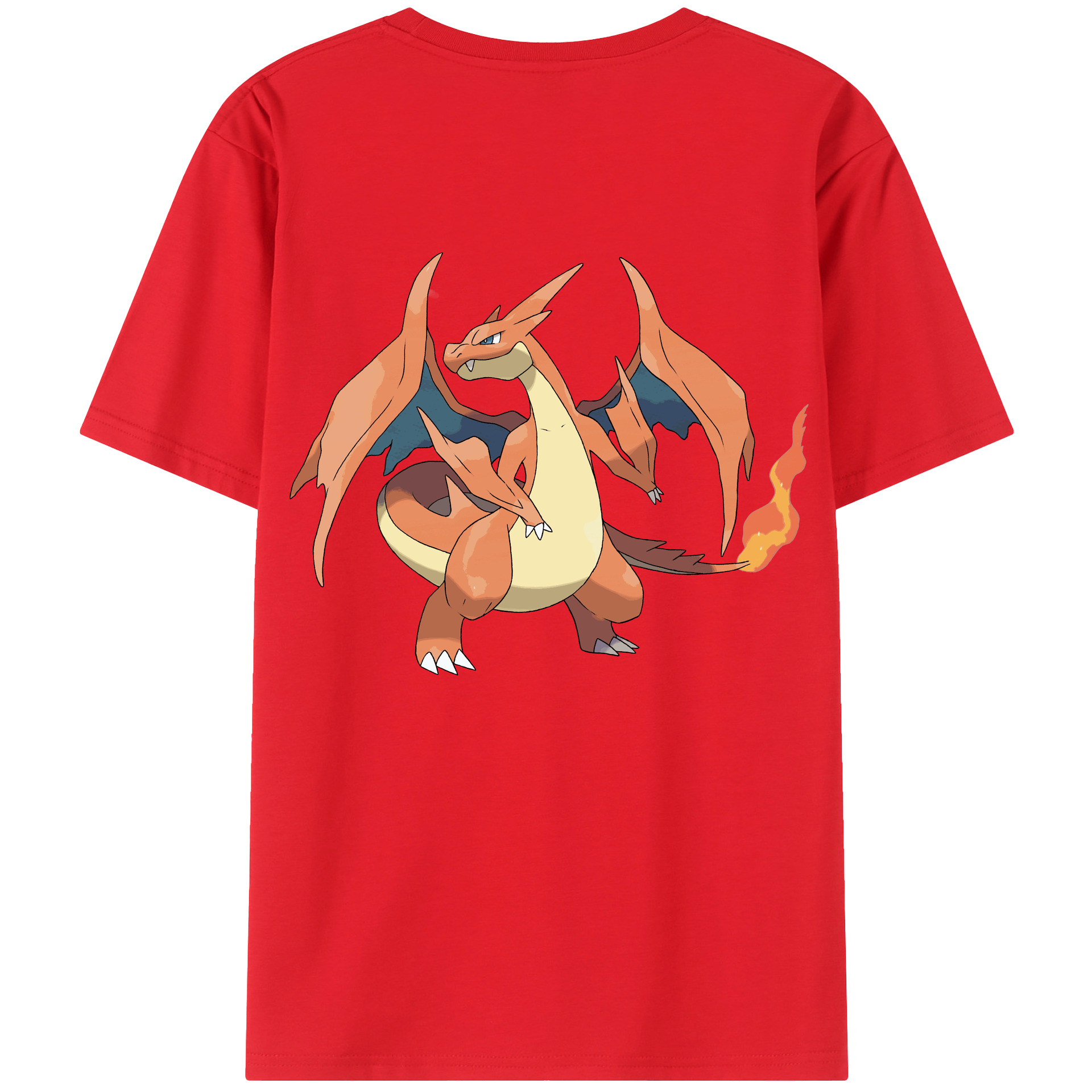 （画像用） ポケットモンスター Pokémon 綿100％ メンズ半袖Tシャツ（バックプリント） 通気性