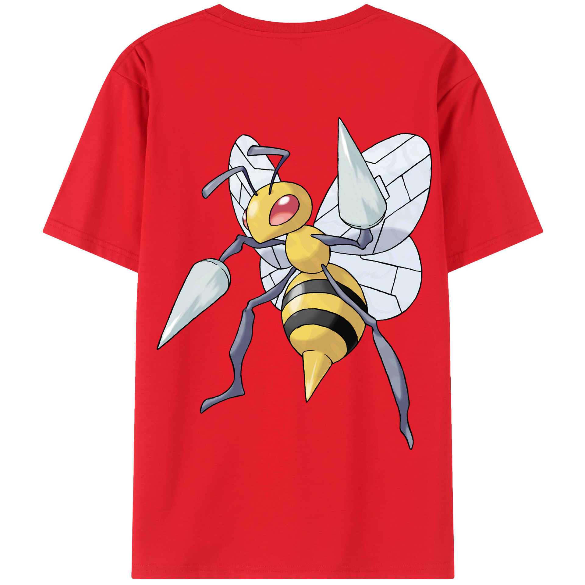 （画像用） ポケットモンスター Pokémon 綿100％ メンズ半袖Tシャツ（バックプリント） 通気性