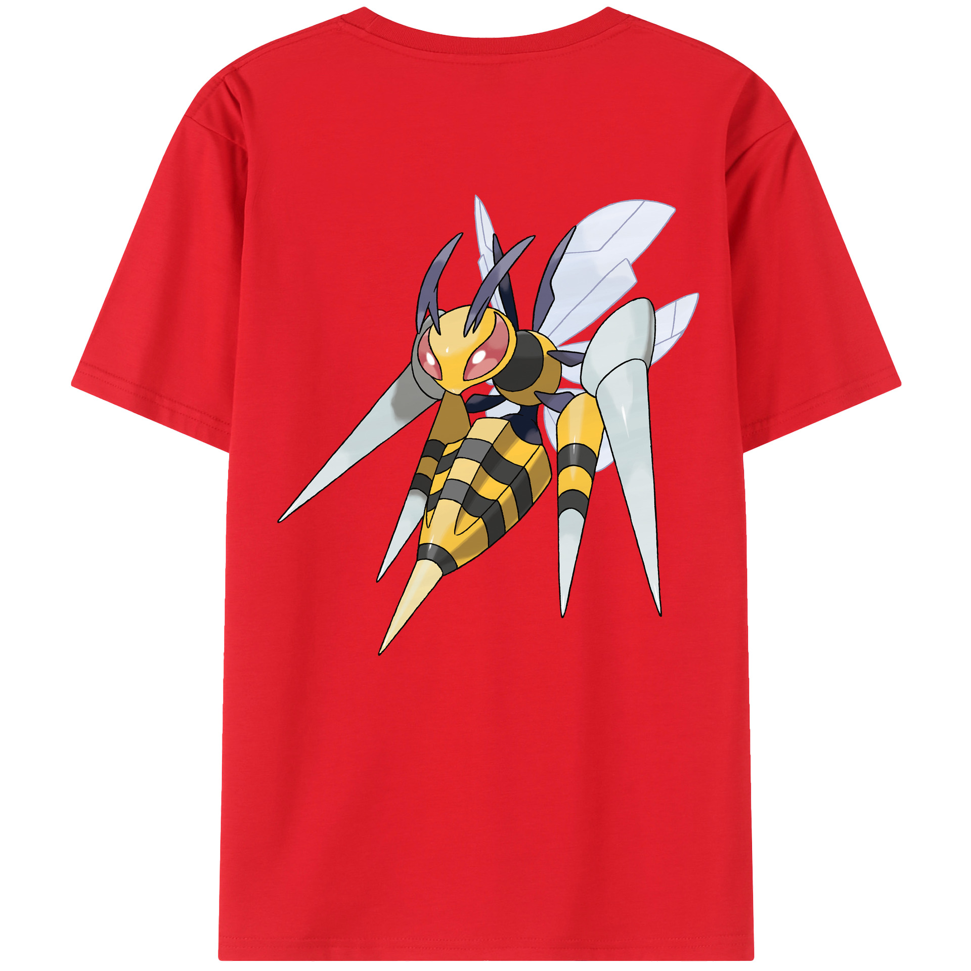 （画像用） ポケットモンスター Pokémon 綿100％ メンズ半袖Tシャツ（バックプリント） 通気性
