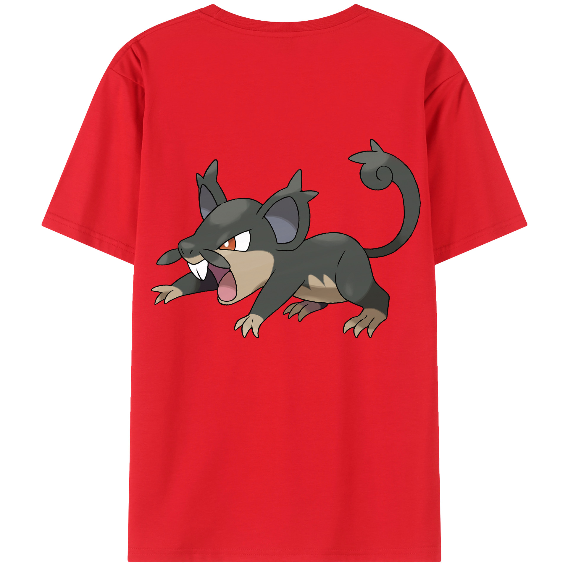 （画像用） ポケットモンスター Pokémon 綿100％ メンズ半袖Tシャツ（バックプリント） 通気性