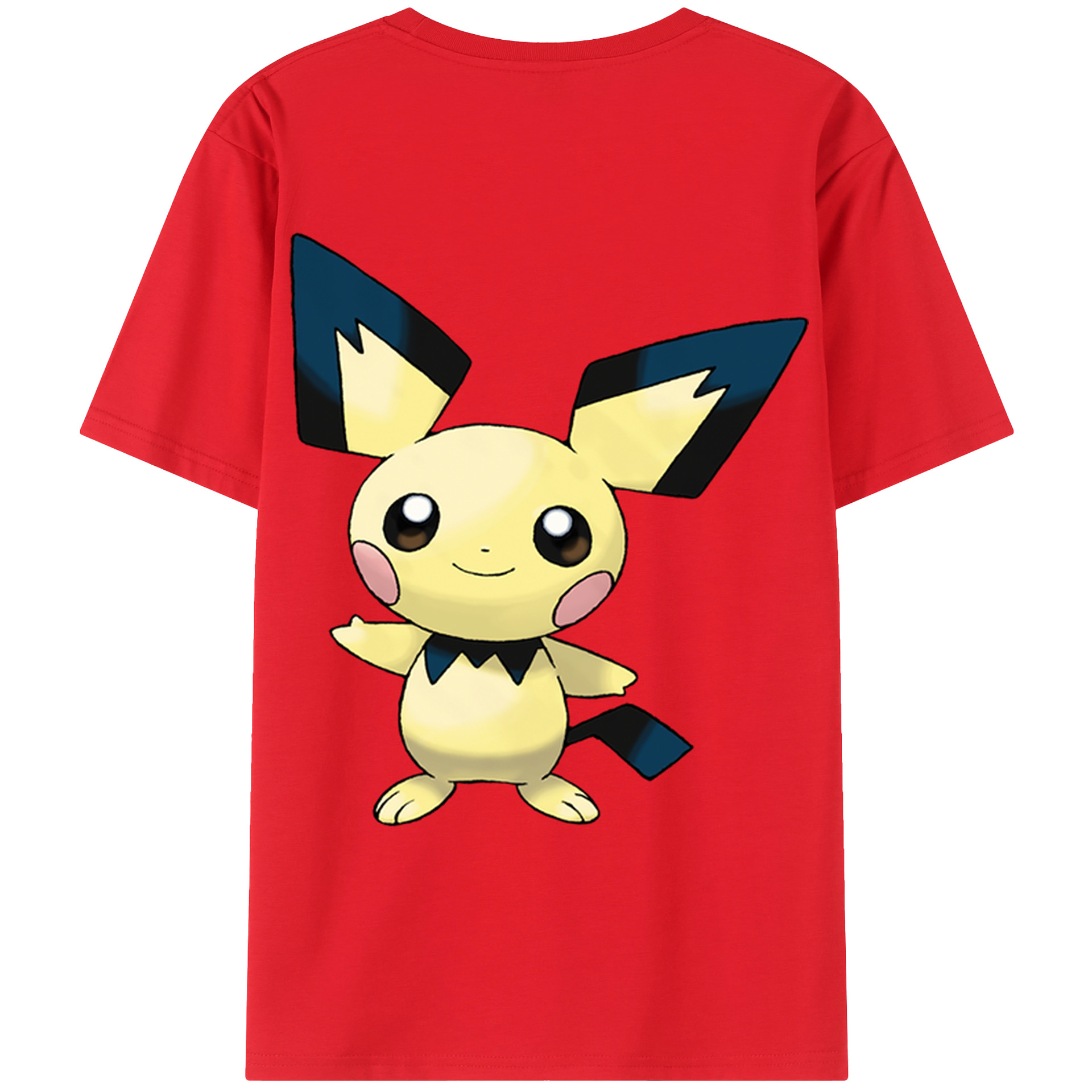 （画像用） ポケットモンスター Pokémon 綿100％ メンズ半袖Tシャツ（バックプリント） 通気性