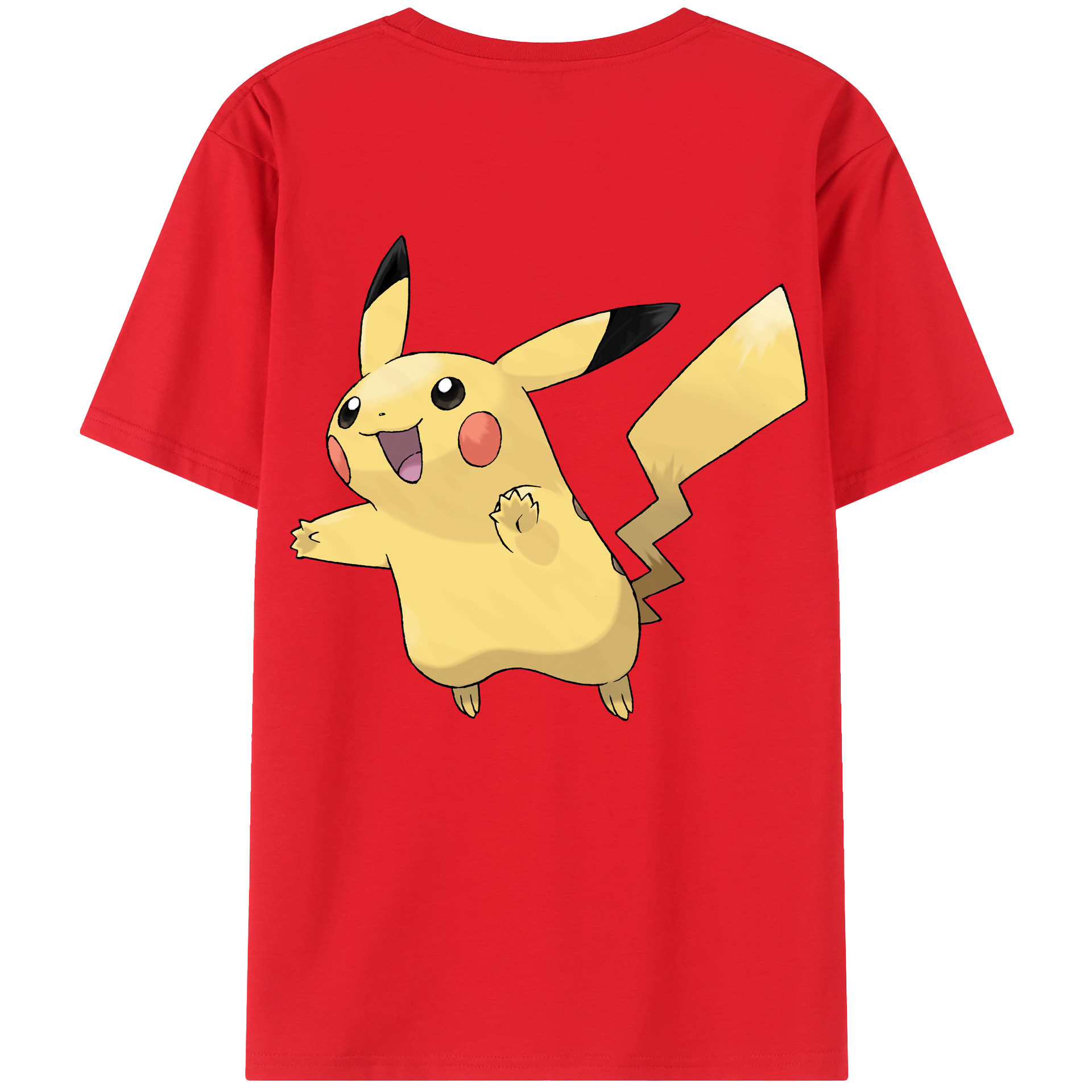（画像用） ポケットモンスター Pokémon 綿100％ メンズ半袖Tシャツ（バックプリント） 通気性