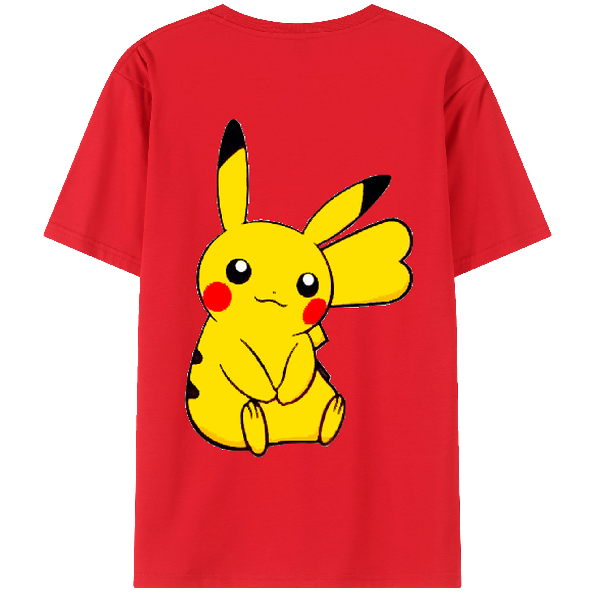 （画像用） ポケットモンスター Pokémon 綿100％ メンズ半袖Tシャツ（バックプリント） 通気性
