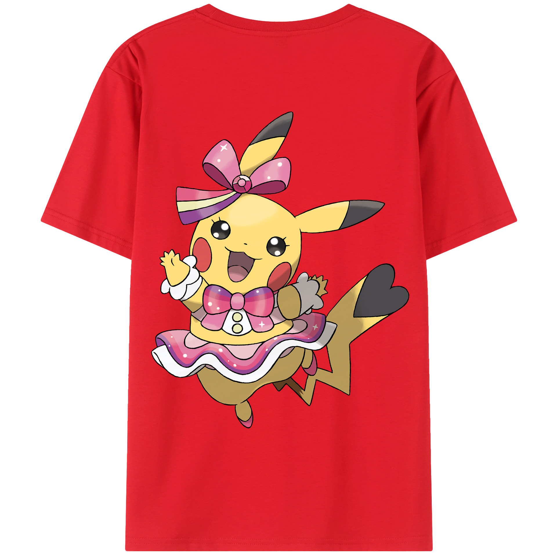 （画像用） ポケットモンスター Pokémon 綿100％ メンズ半袖Tシャツ（バックプリント） 通気性