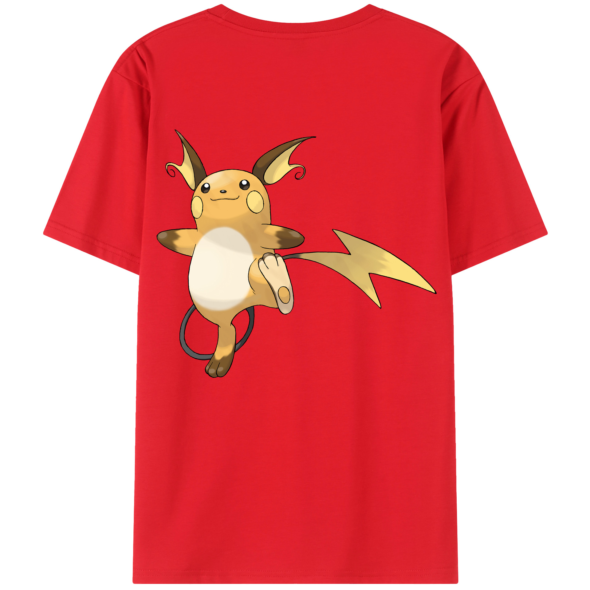 （画像用） ポケットモンスター Pokémon 綿100％ メンズ半袖Tシャツ（バックプリント） 通気性