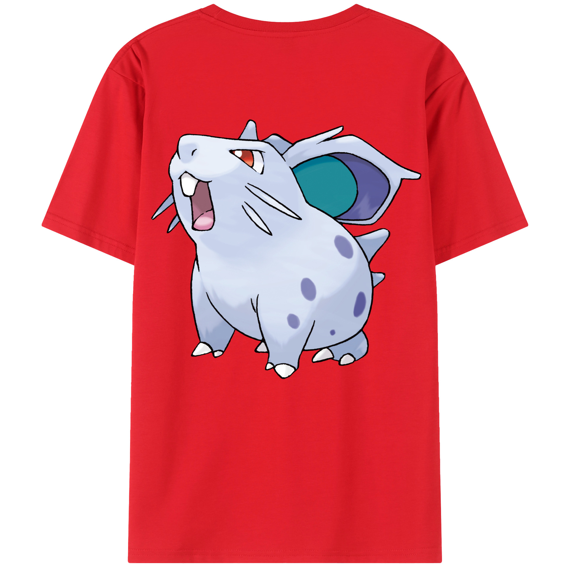 （画像用） ポケットモンスター Pokémon 綿100％ メンズ半袖Tシャツ（バックプリント） 通気性