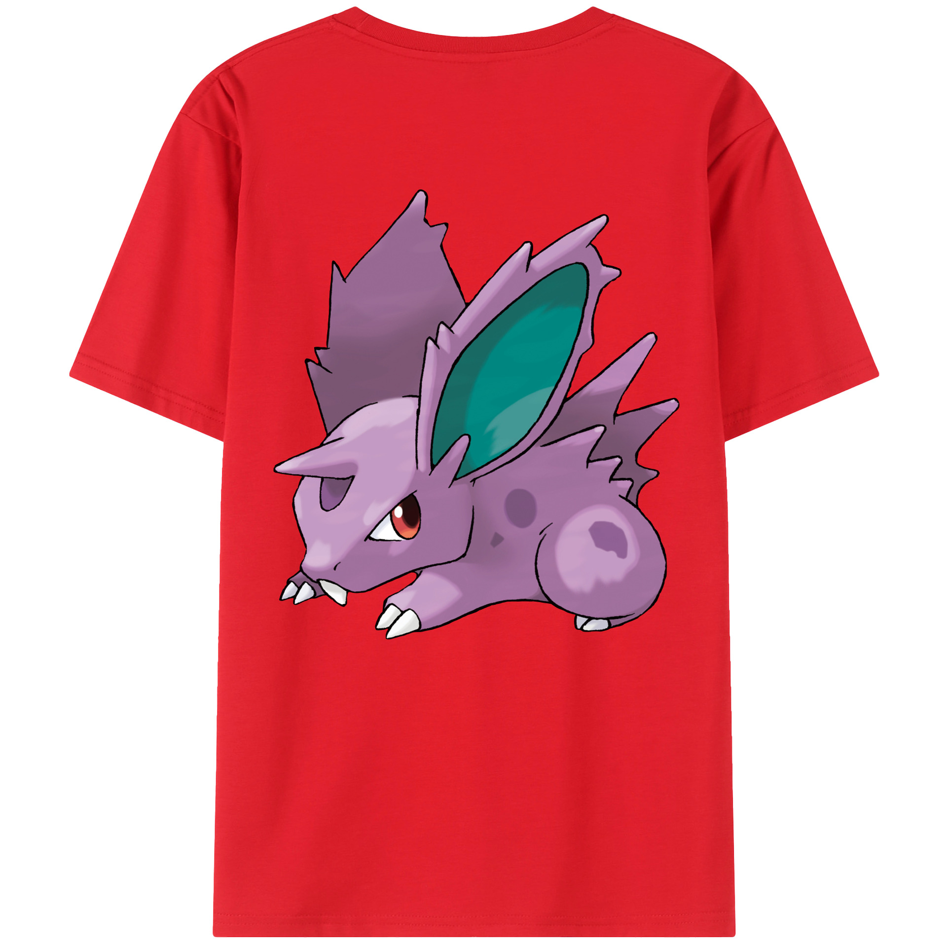（画像用） ポケットモンスター Pokémon 綿100％ メンズ半袖Tシャツ（バックプリント） 通気性