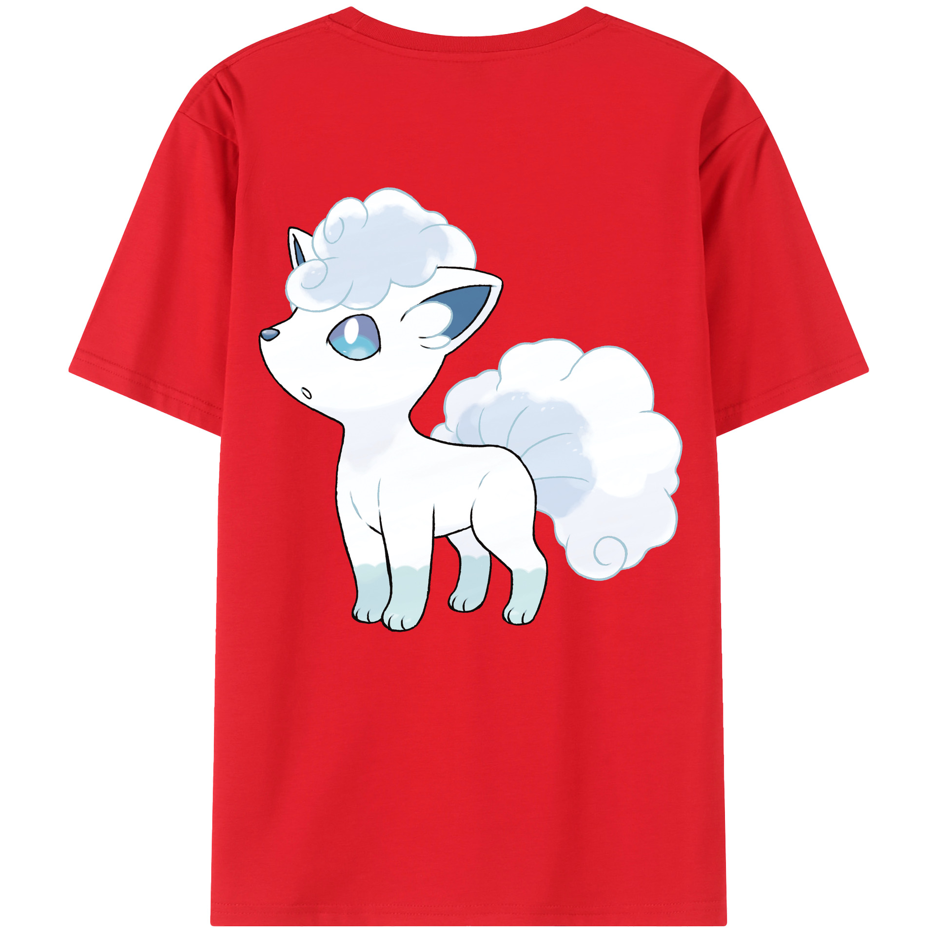 （画像用） ポケットモンスター Pokémon 綿100％ メンズ半袖Tシャツ（バックプリント） 通気性