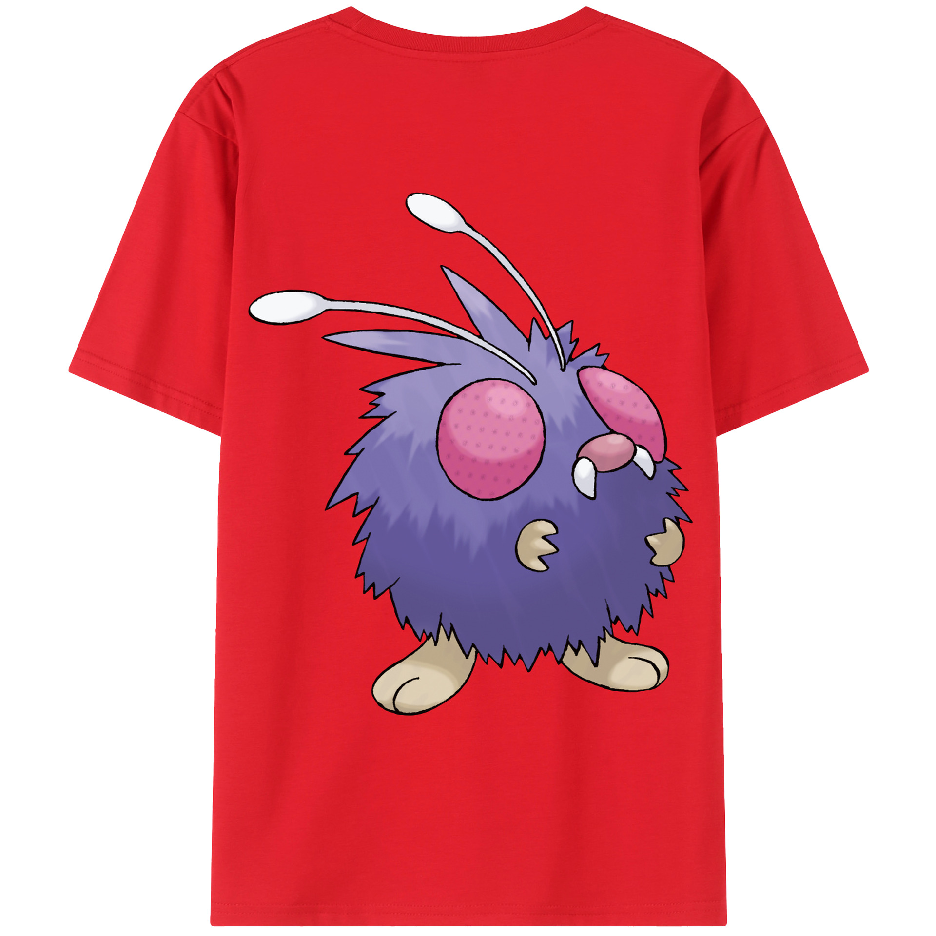 （画像用） ポケットモンスター Pokémon 綿100％ メンズ半袖Tシャツ（バックプリント） 通気性