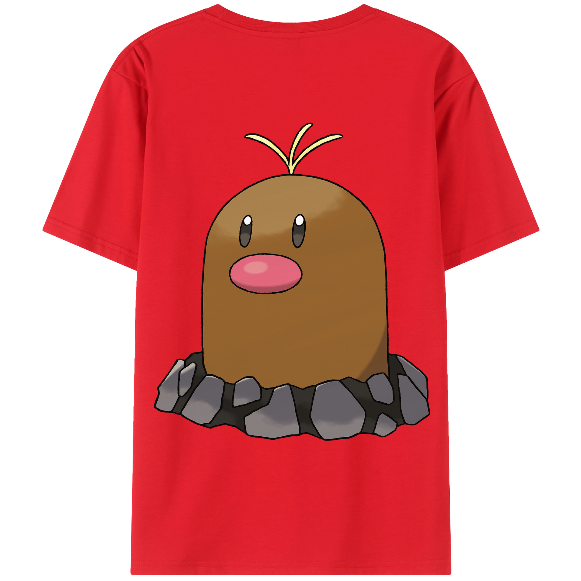 （画像用） ポケットモンスター Pokémon 綿100％ メンズ半袖Tシャツ（バックプリント） 通気性