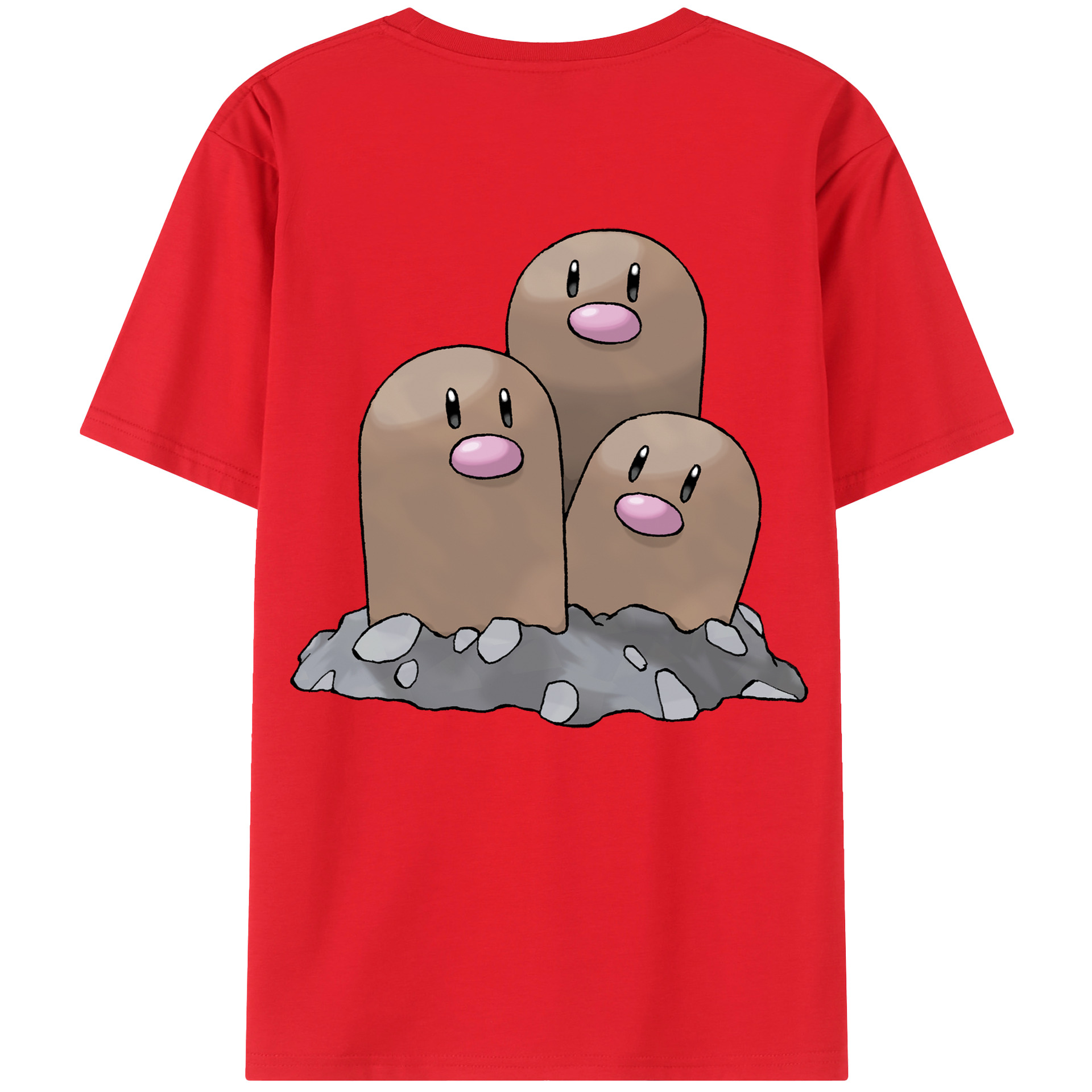 （画像用） ポケットモンスター Pokémon 綿100％ メンズ半袖Tシャツ（バックプリント） 通気性