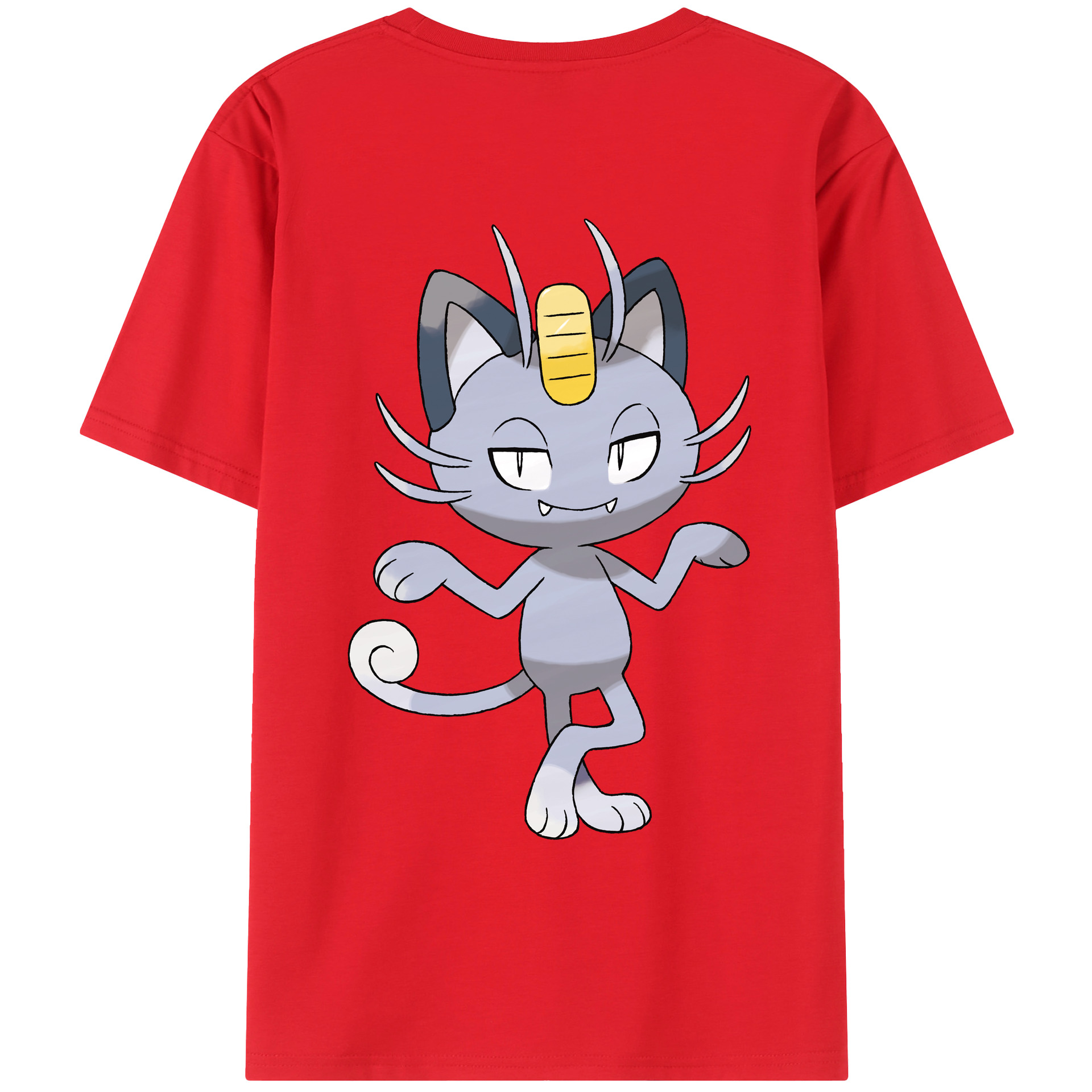（画像用） ポケットモンスター Pokémon 綿100％ メンズ半袖Tシャツ（バックプリント） 通気性