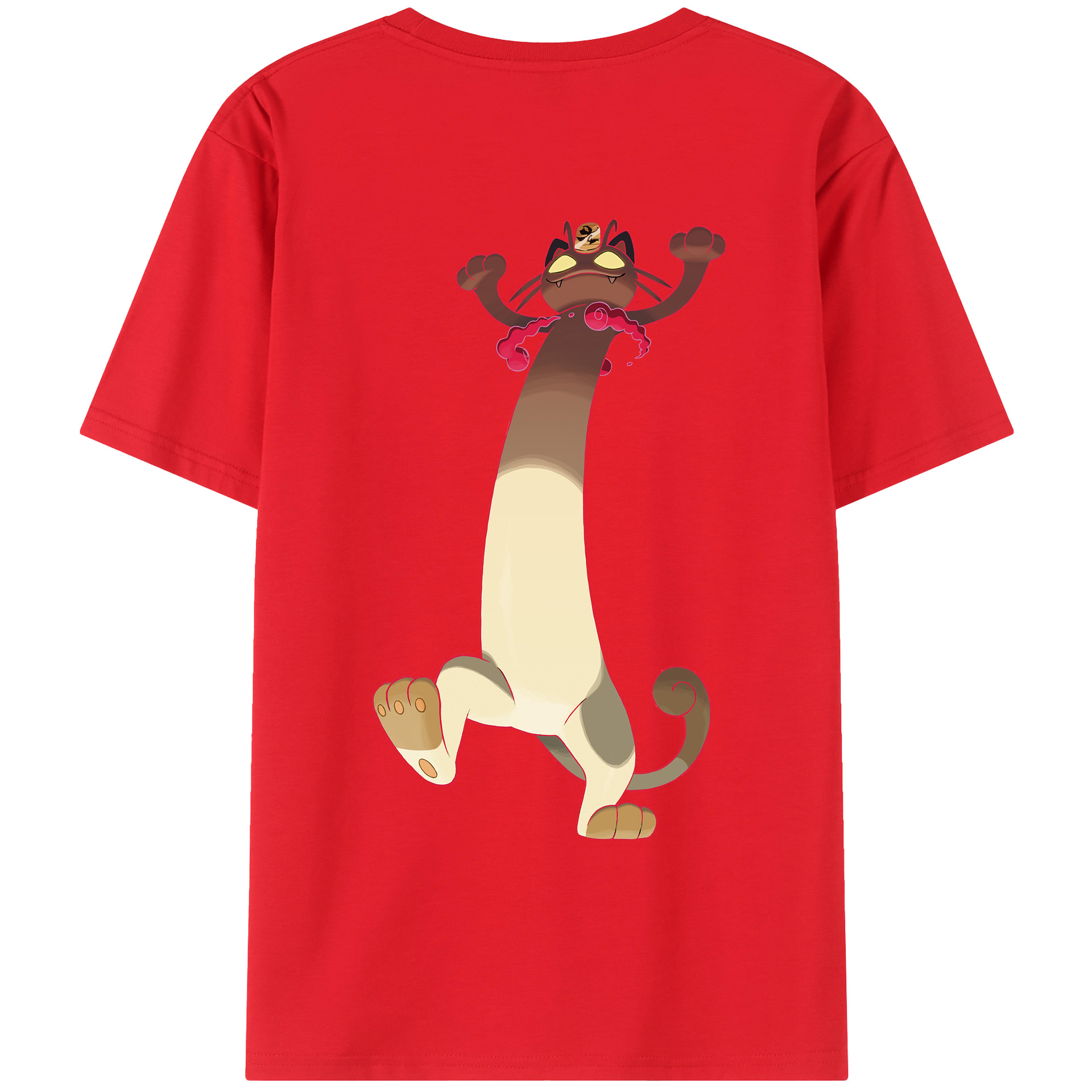（画像用） ポケットモンスター Pokémon 綿100％ メンズ半袖Tシャツ（バックプリント） 通気性