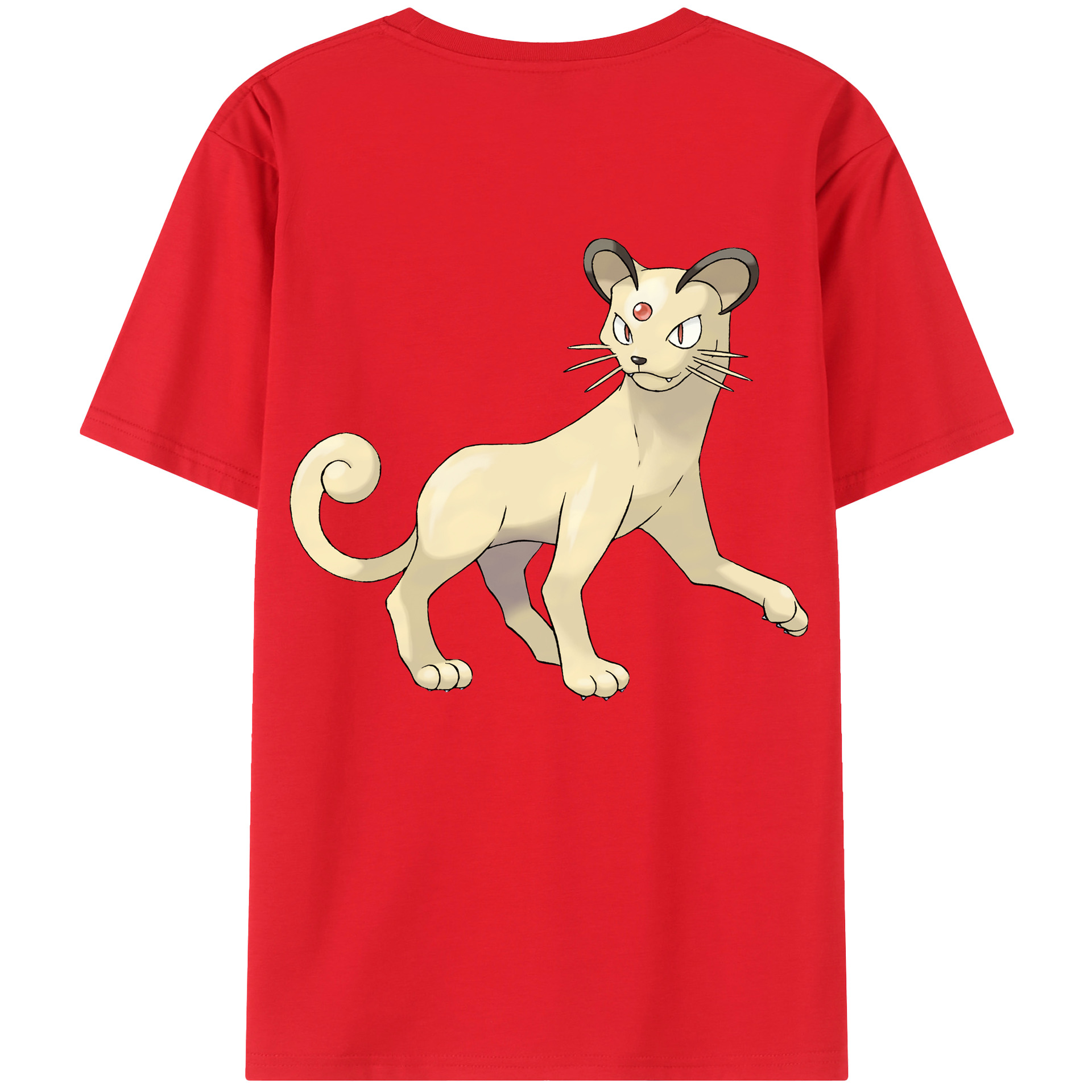 （画像用） ポケットモンスター Pokémon 綿100％ メンズ半袖Tシャツ（バックプリント） 通気性