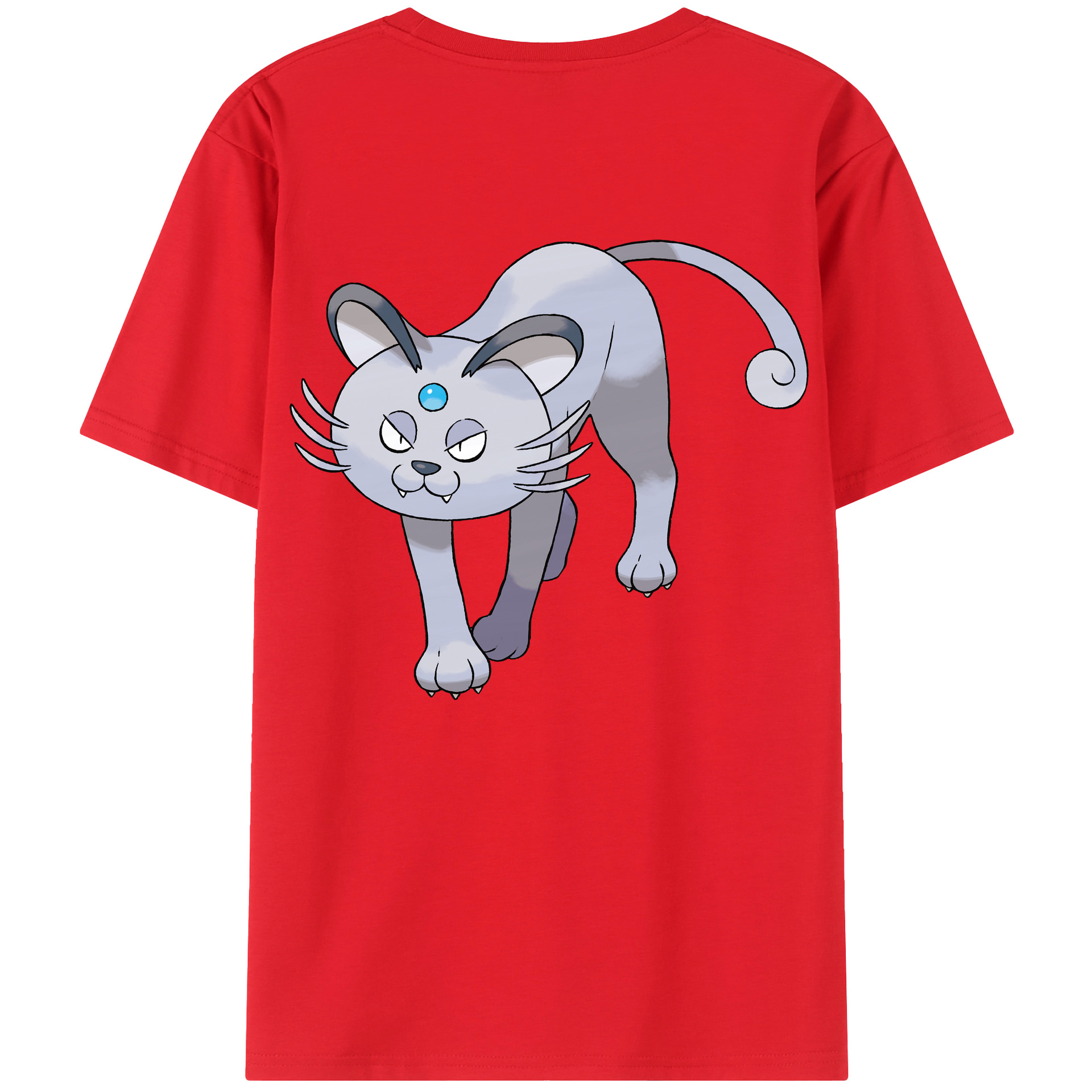 （画像用） ポケットモンスター Pokémon 綿100％ メンズ半袖Tシャツ（バックプリント） 通気性