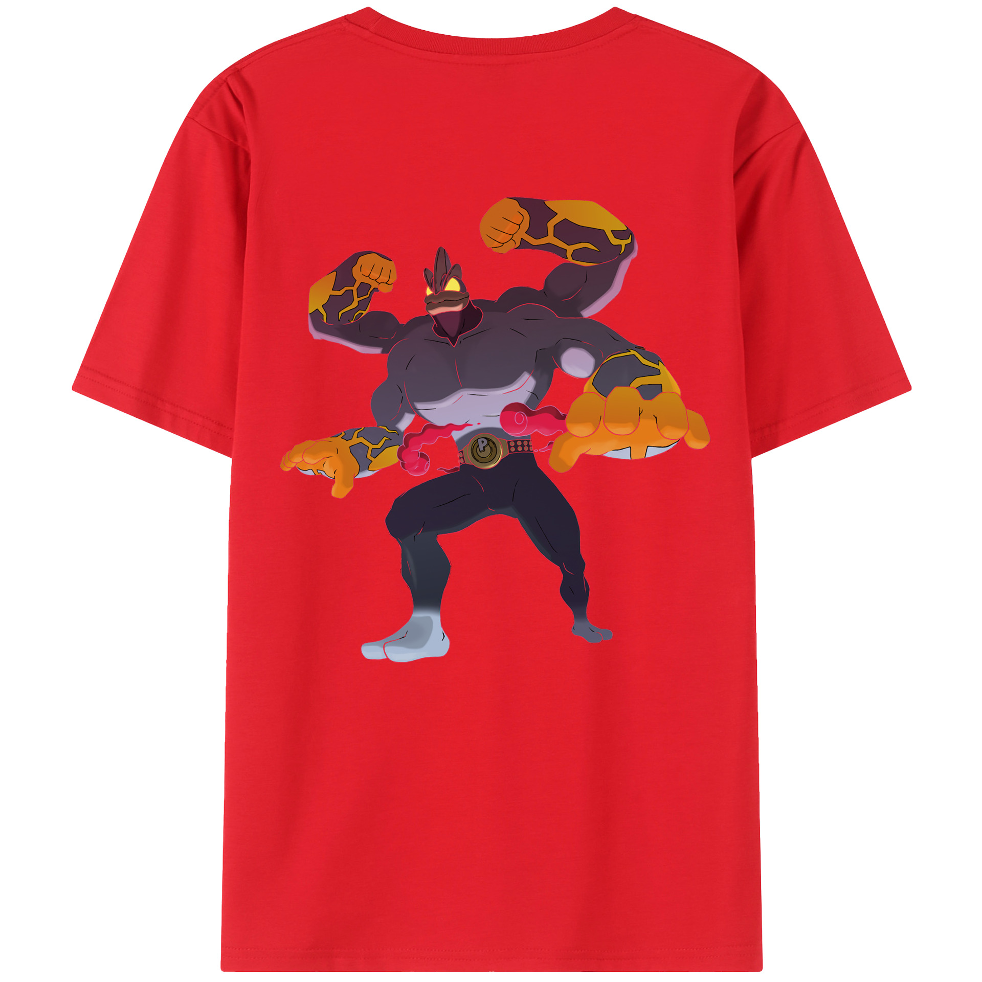 （画像用） ポケットモンスター Pokémon 綿100％ メンズ半袖Tシャツ（バックプリント） 通気性