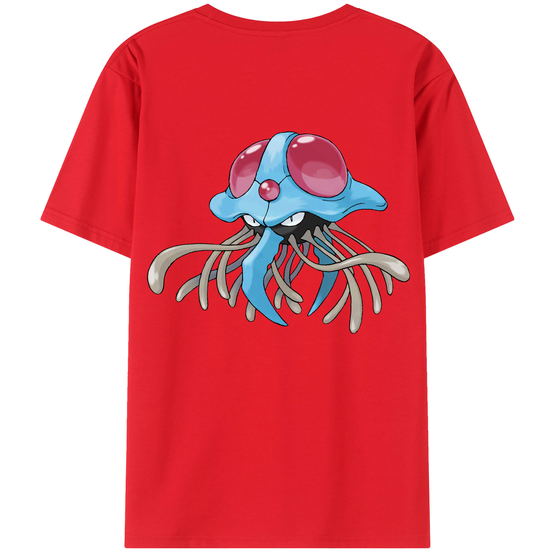 （画像用） ポケットモンスター Pokémon 綿100％ メンズ半袖Tシャツ（バックプリント） 通気性