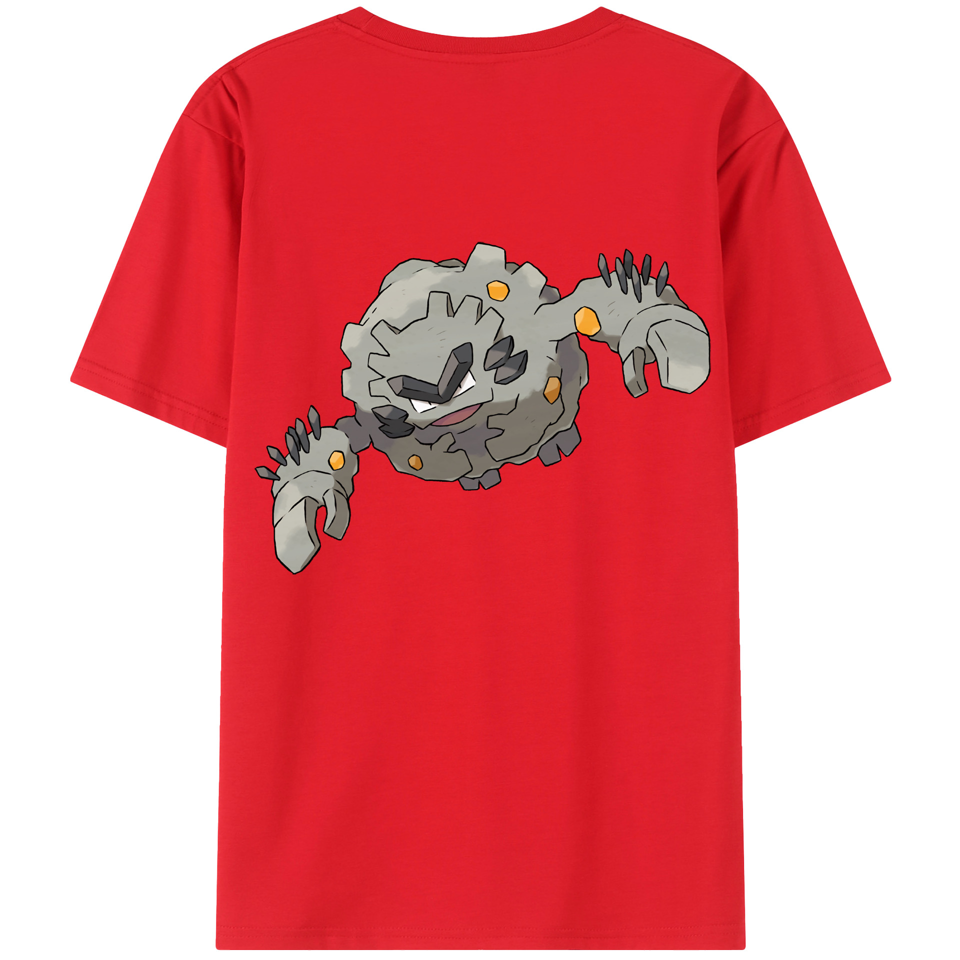 （画像用） ポケットモンスター Pokémon 綿100％ メンズ半袖Tシャツ（バックプリント） 通気性
