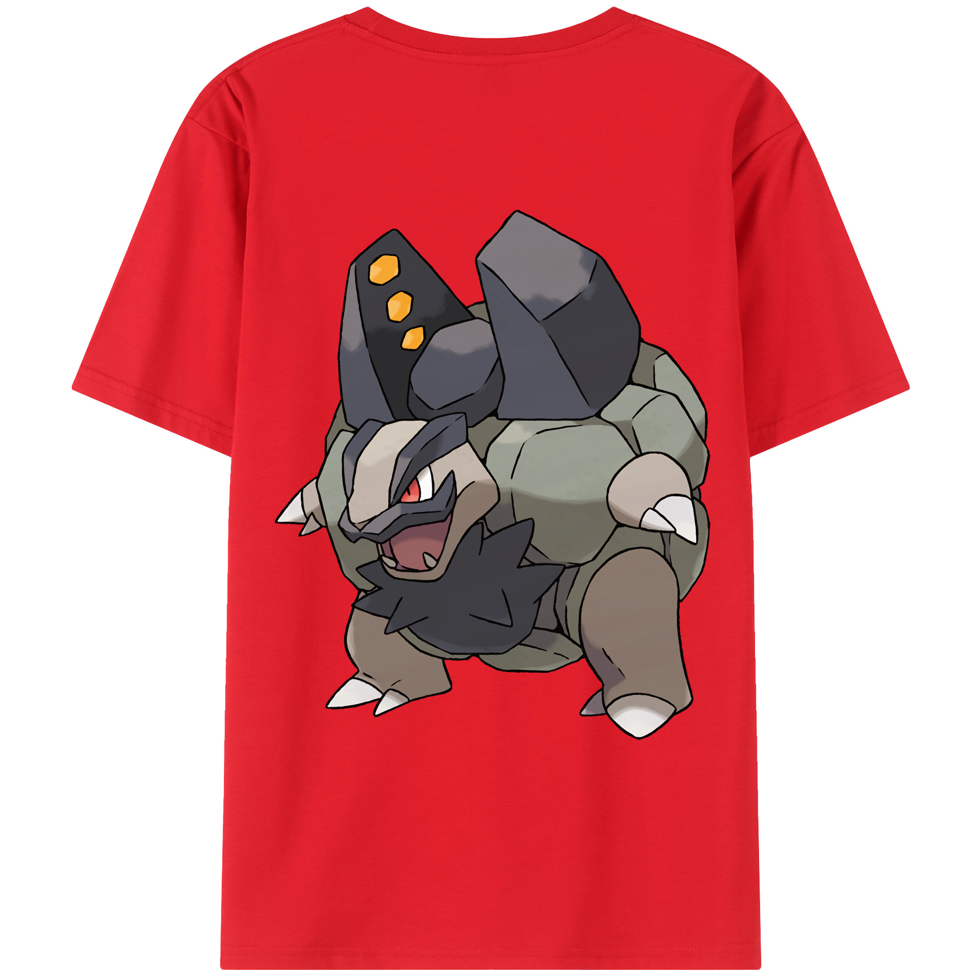 （画像用） ポケットモンスター Pokémon 綿100％ メンズ半袖Tシャツ（バックプリント） 通気性