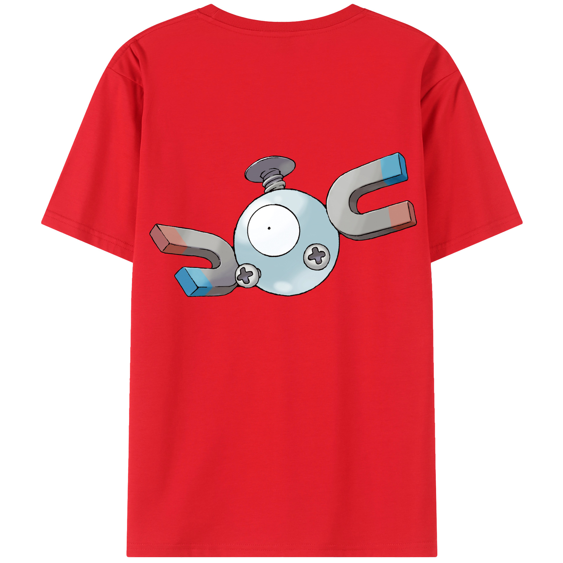（画像用） ポケットモンスター Pokémon 綿100％ メンズ半袖Tシャツ（バックプリント） 通気性