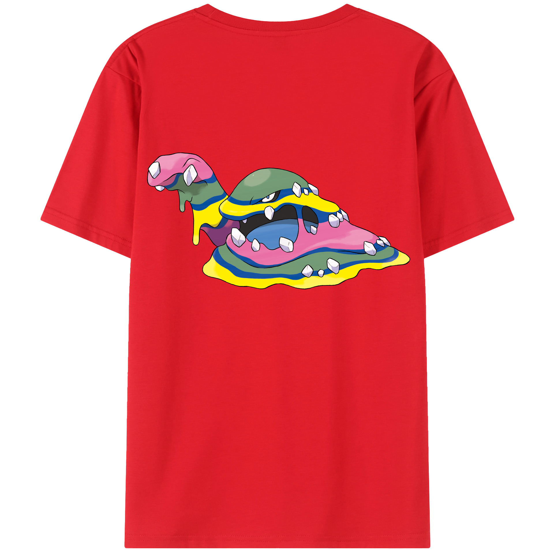 （画像用） ポケットモンスター Pokémon 綿100％ メンズ半袖Tシャツ（バックプリント） 通気性