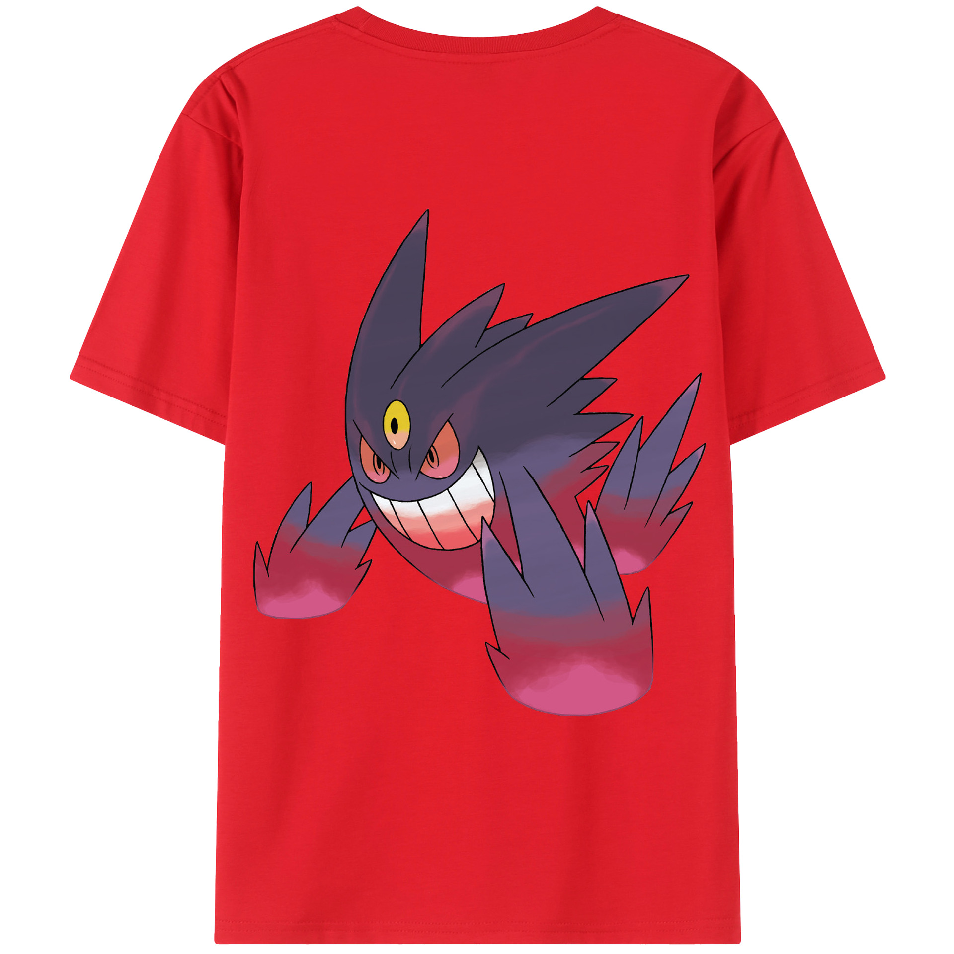 （画像用） ポケットモンスター Pokémon 綿100％ メンズ半袖Tシャツ（バックプリント） 通気性