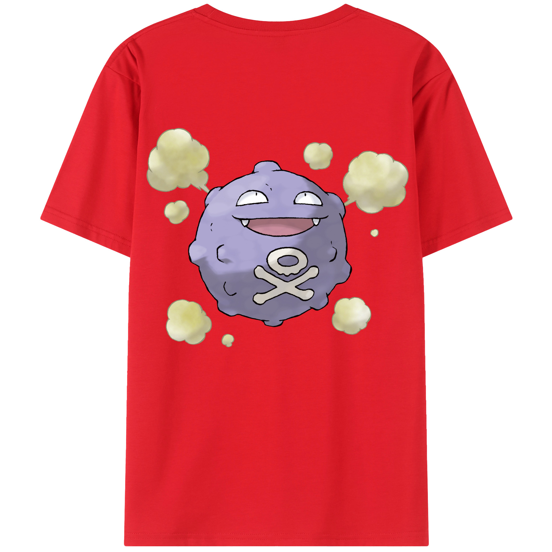 （画像用） ポケットモンスター Pokémon 綿100％ メンズ半袖Tシャツ（バックプリント） 通気性
