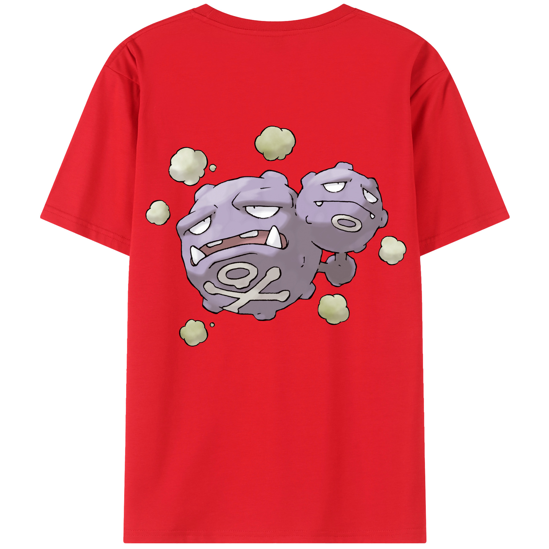 （画像用） ポケットモンスター Pokémon 綿100％ メンズ半袖Tシャツ（バックプリント） 通気性