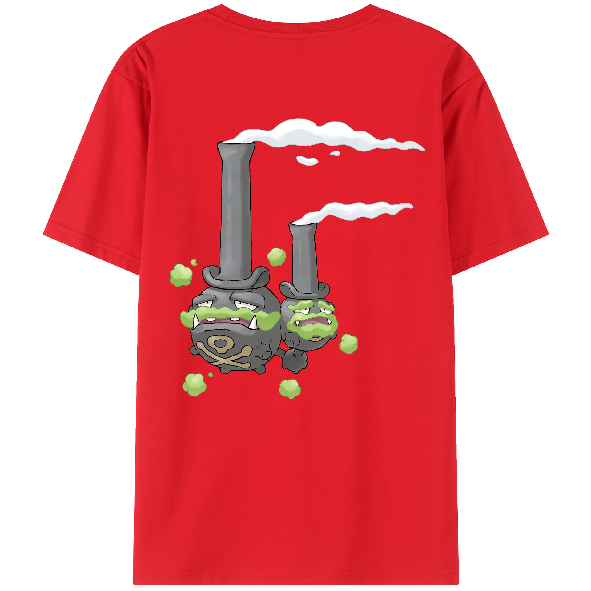 （画像用） ポケットモンスター Pokémon 綿100％ メンズ半袖Tシャツ（バックプリント） 通気性