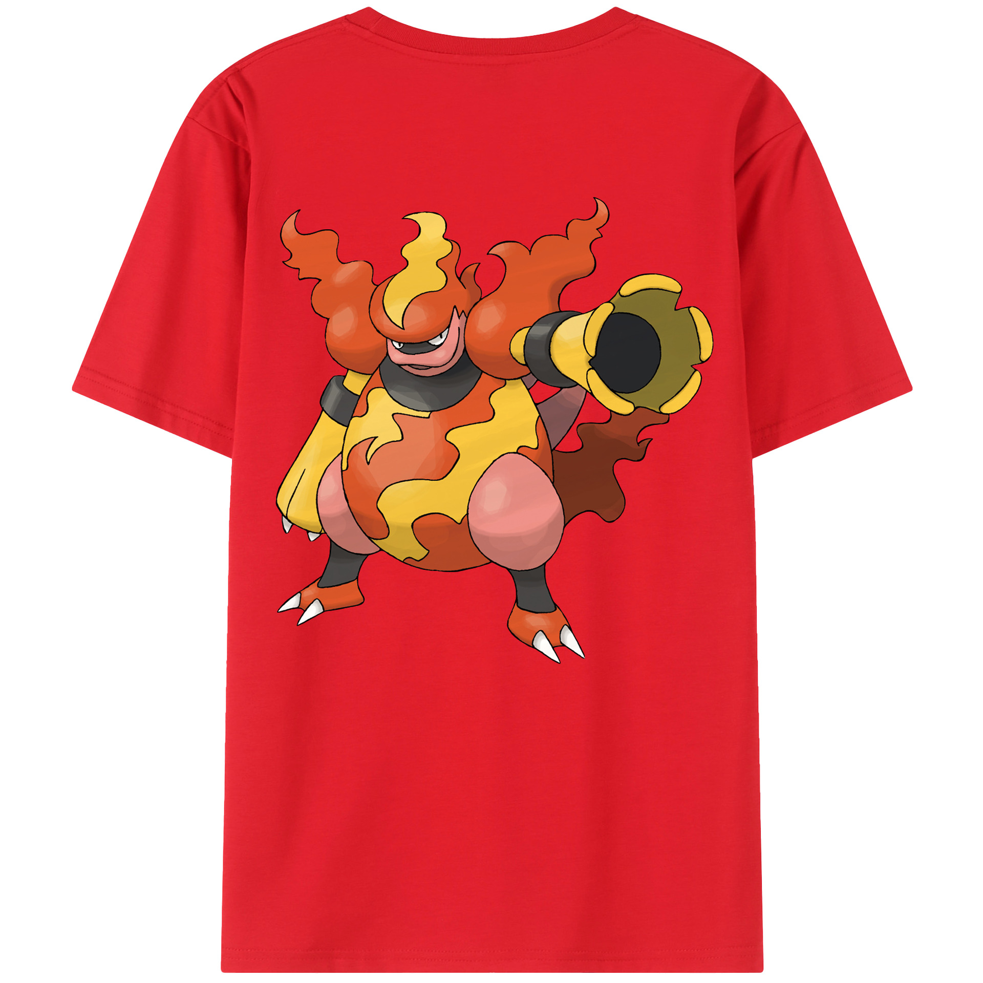 （画像用） ポケットモンスター Pokémon 綿100％ メンズ半袖Tシャツ（バックプリント） 通気性