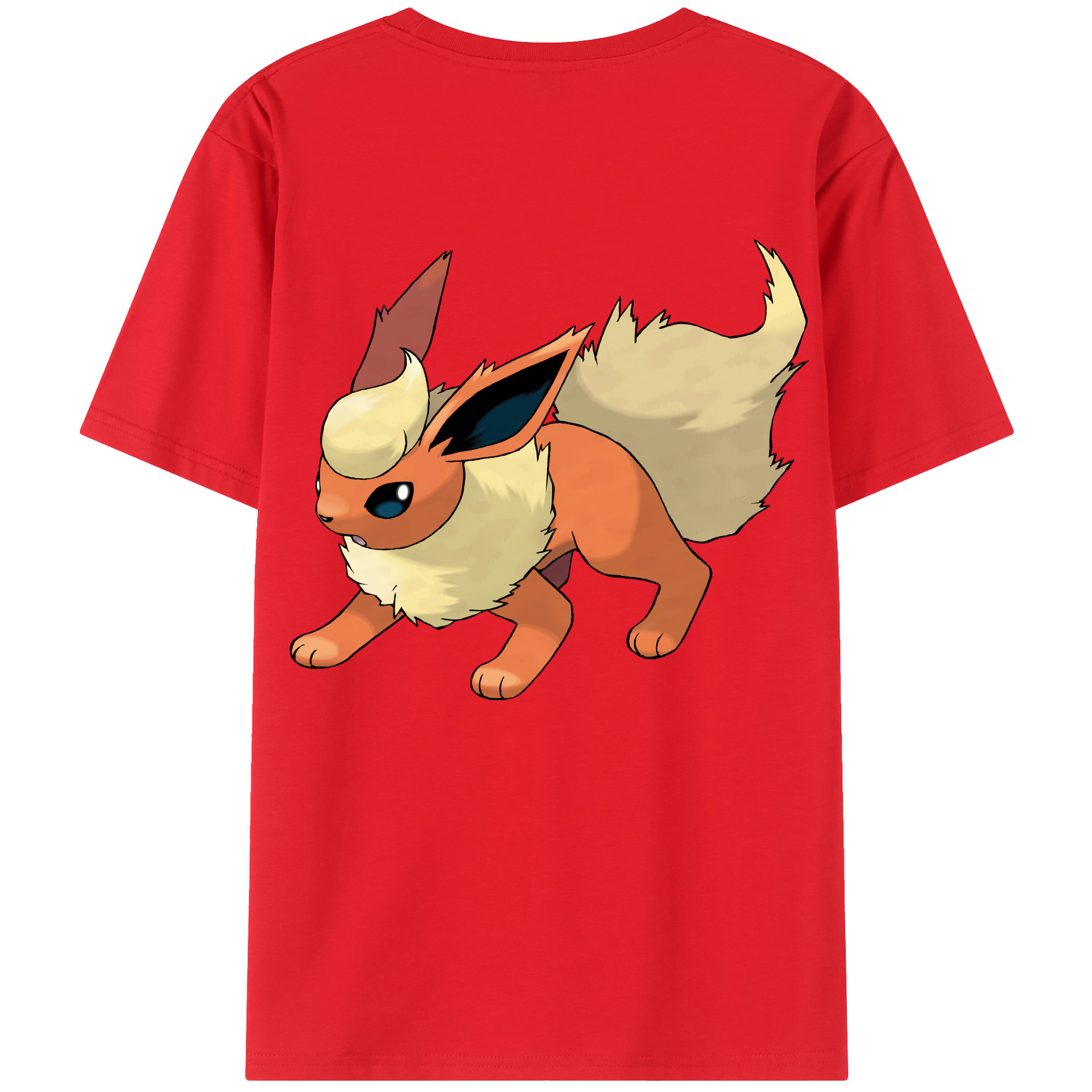 （画像用） ポケットモンスター Pokémon 綿100％ メンズ半袖Tシャツ（バックプリント） 通気性