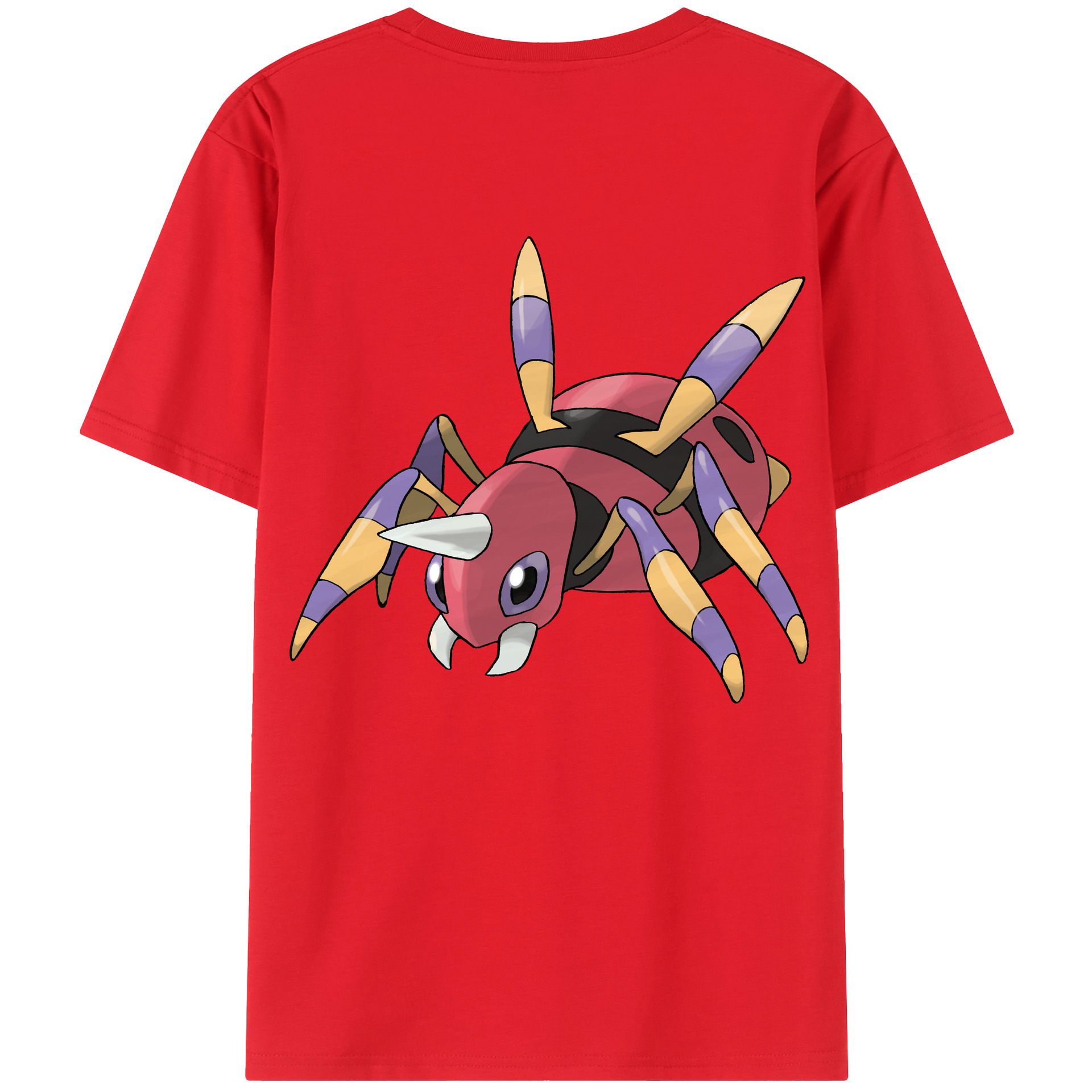 （画像用） ポケットモンスター Pokémon 綿100％ メンズ半袖Tシャツ（バックプリント） 通気性