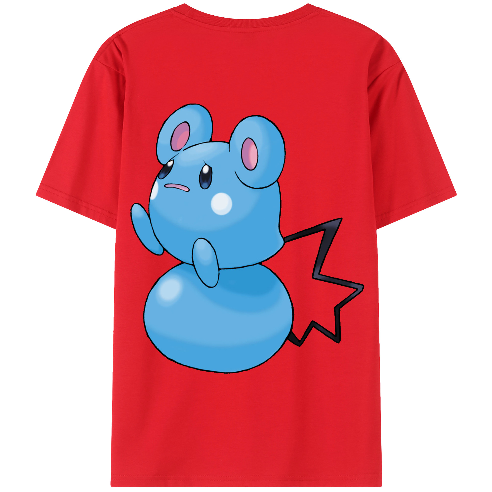 （画像用） ポケットモンスター Pokémon 綿100％ メンズ半袖Tシャツ（バックプリント） 通気性