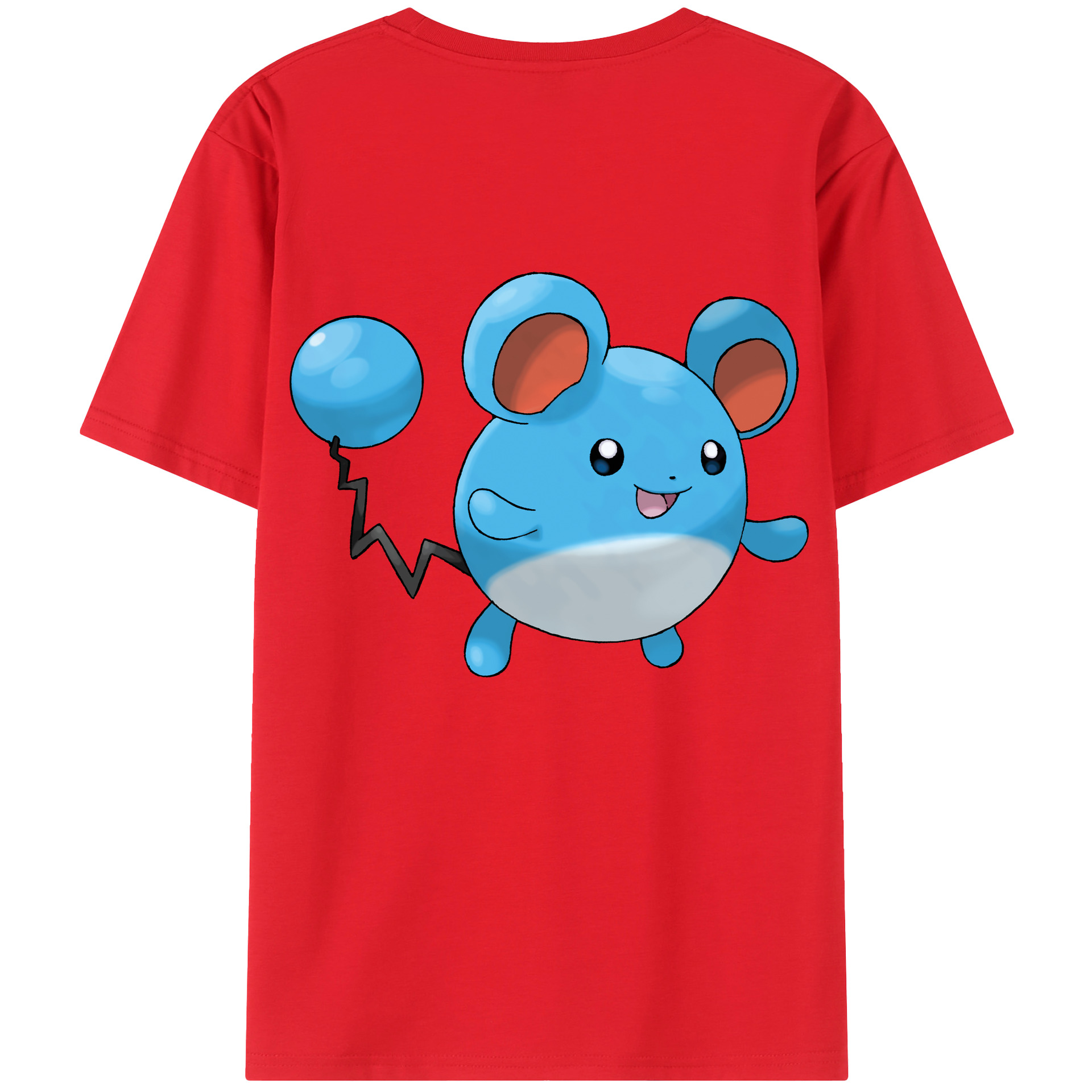 （画像用） ポケットモンスター Pokémon 綿100％ メンズ半袖Tシャツ（バックプリント） 通気性