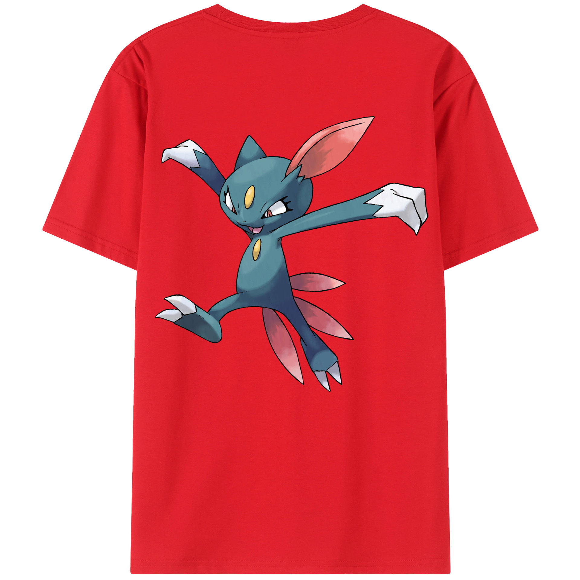（画像用） ポケットモンスター Pokémon 綿100％ メンズ半袖Tシャツ（バックプリント） 通気性