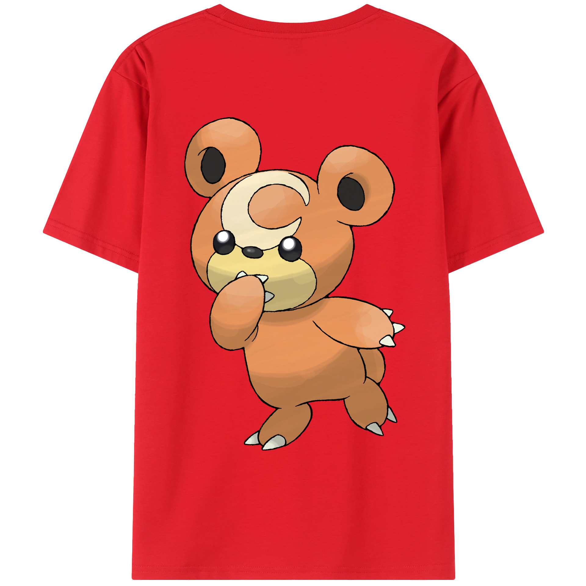 （画像用） ポケットモンスター Pokémon 綿100％ メンズ半袖Tシャツ（バックプリント） 通気性