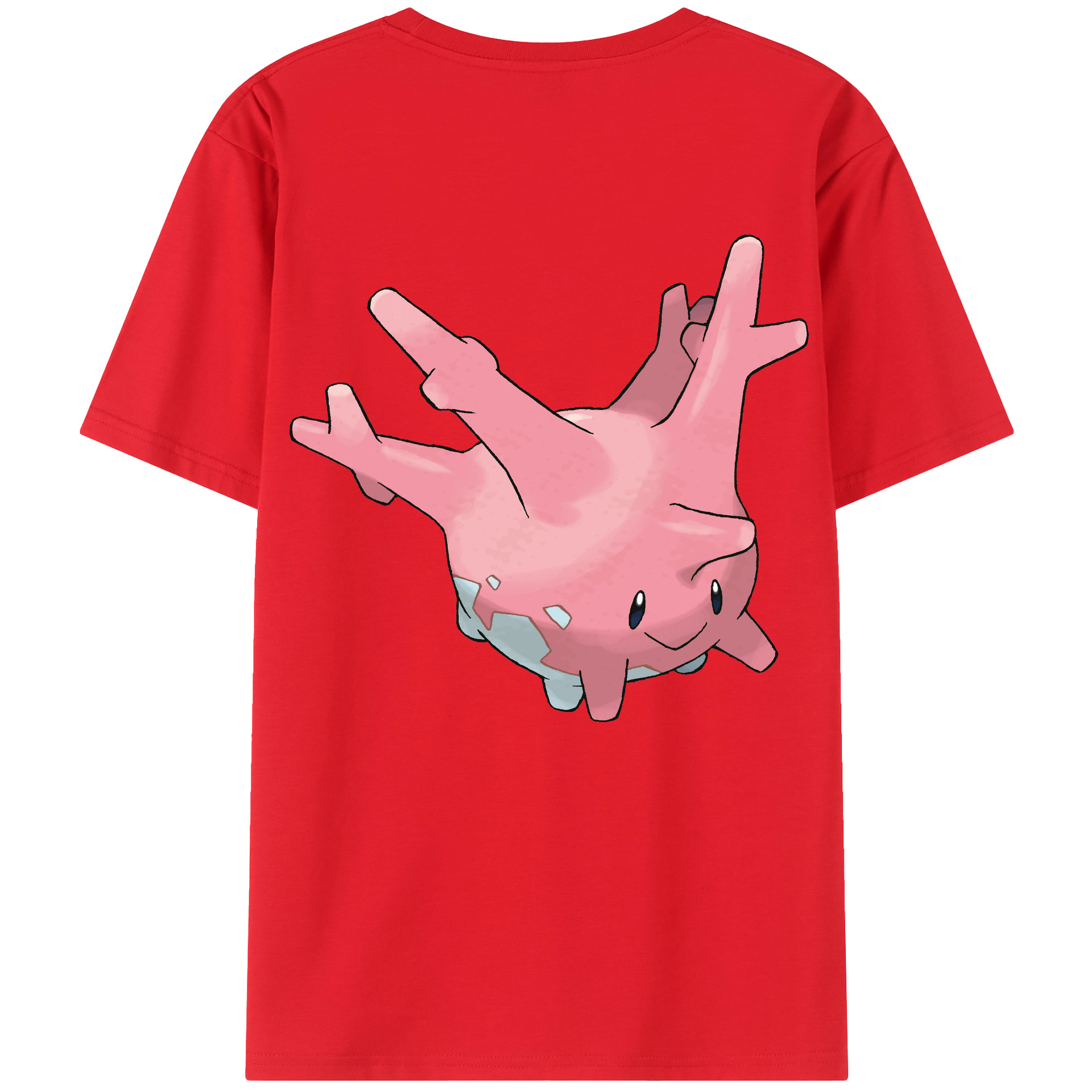 （画像用） ポケットモンスター Pokémon 綿100％ メンズ半袖Tシャツ（バックプリント） 通気性