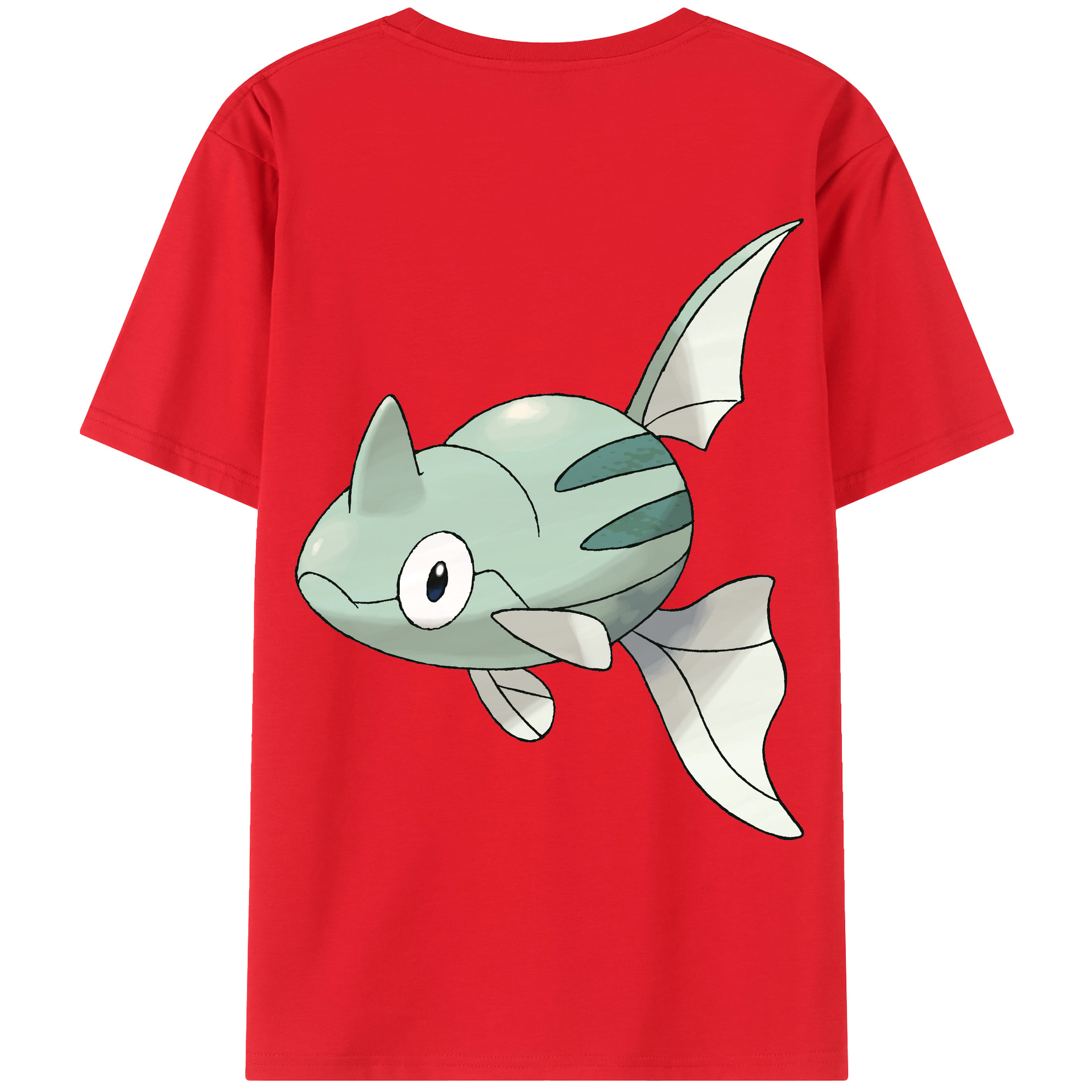 （画像用） ポケットモンスター Pokémon 綿100％ メンズ半袖Tシャツ（バックプリント） 通気性