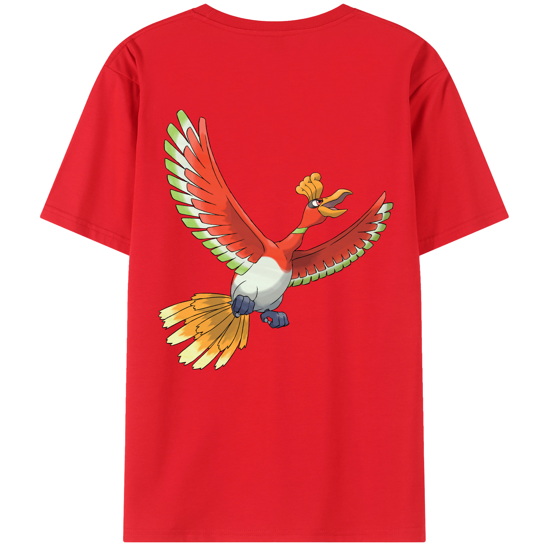（画像用） ポケットモンスター Pokémon 綿100％ メンズ半袖Tシャツ（バックプリント） 通気性