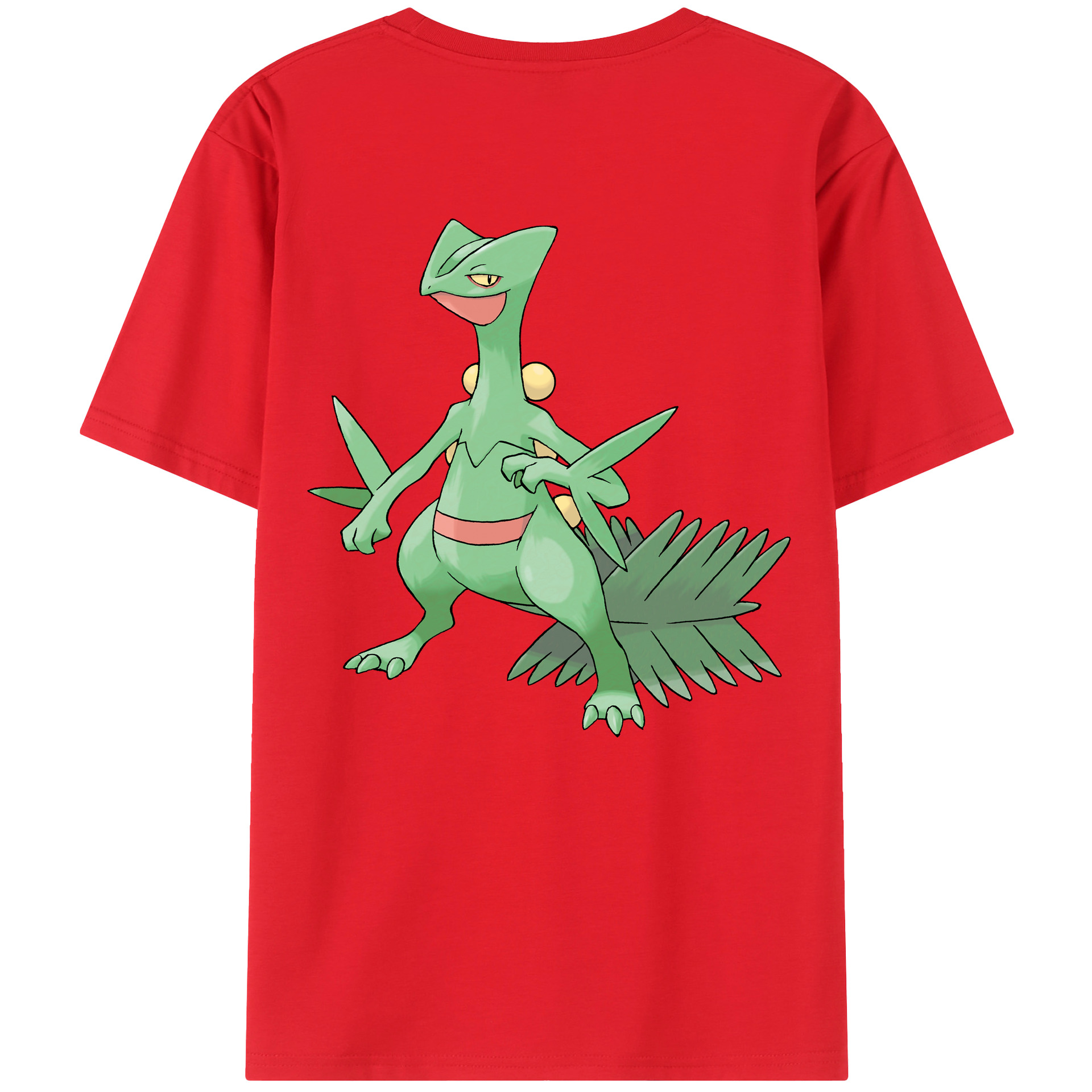 （画像用） ポケットモンスター Pokémon 綿100％ メンズ半袖Tシャツ（バックプリント） 通気性