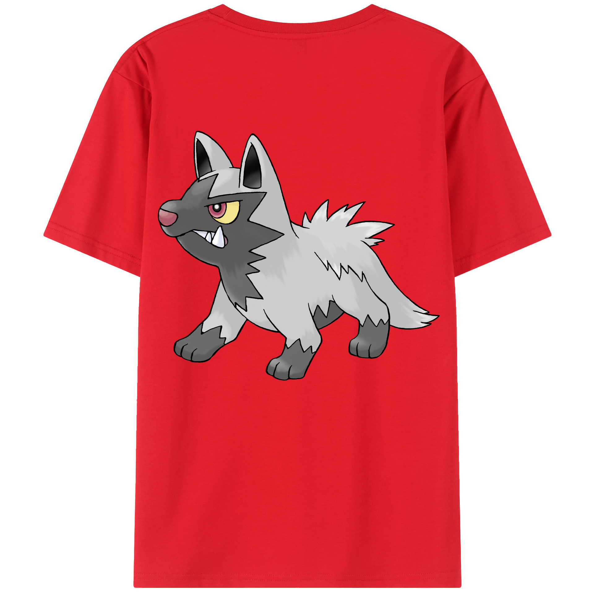 （画像用） ポケットモンスター Pokémon 綿100％ メンズ半袖Tシャツ（バックプリント） 通気性