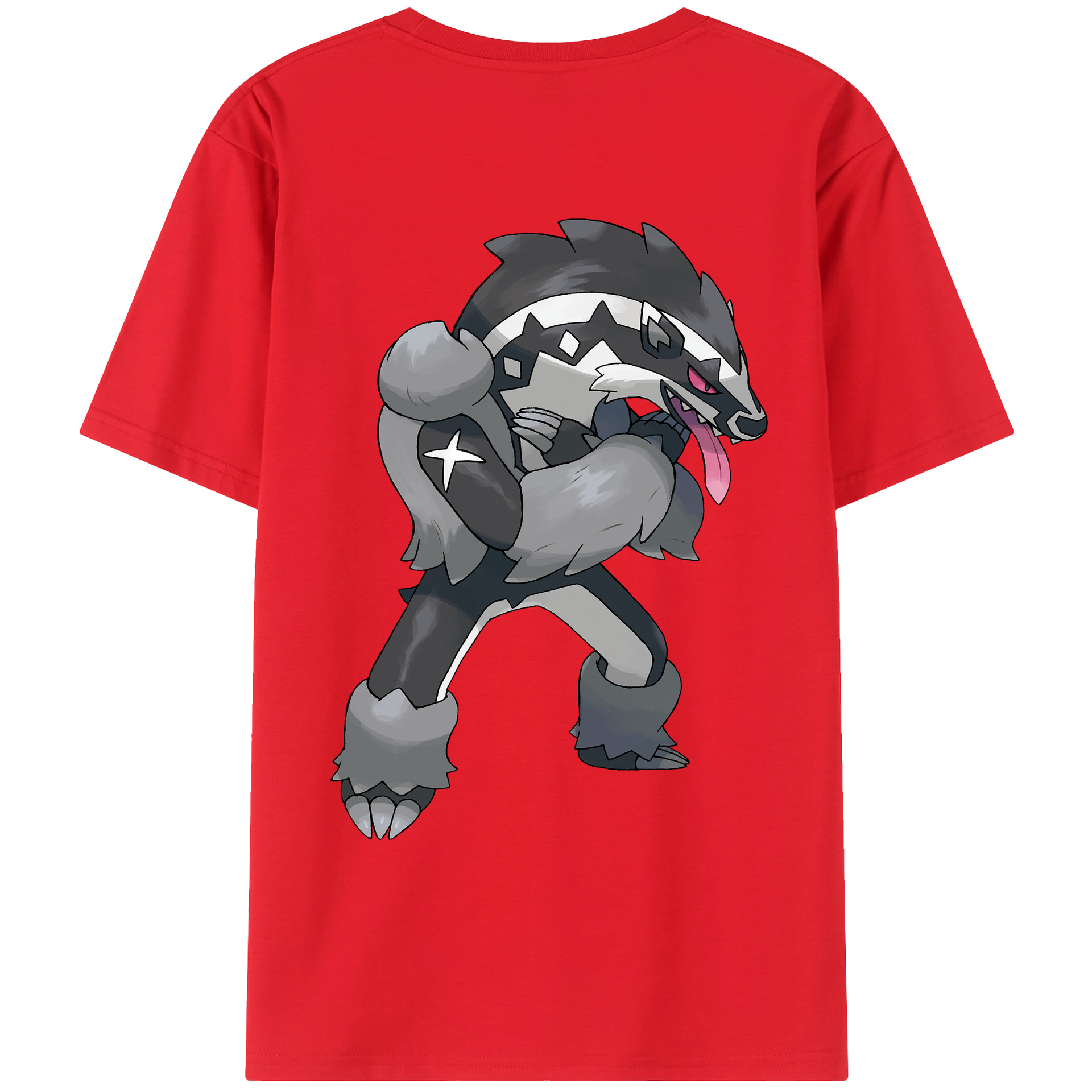 （画像用） ポケットモンスター Pokémon 綿100％ メンズ半袖Tシャツ（バックプリント） 通気性