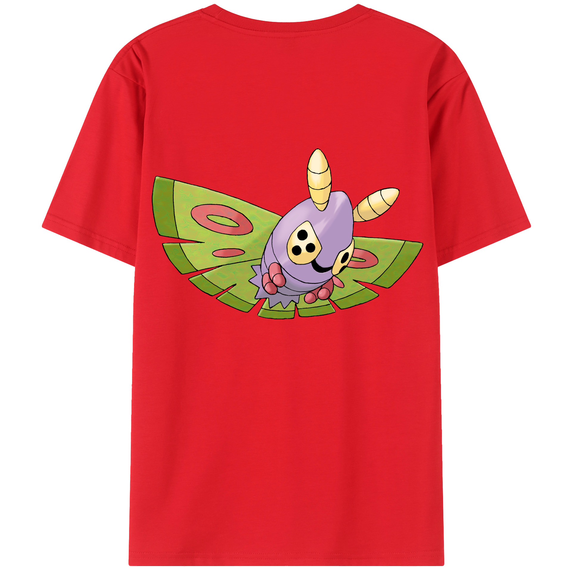 （画像用） ポケットモンスター Pokémon 綿100％ メンズ半袖Tシャツ（バックプリント） 通気性