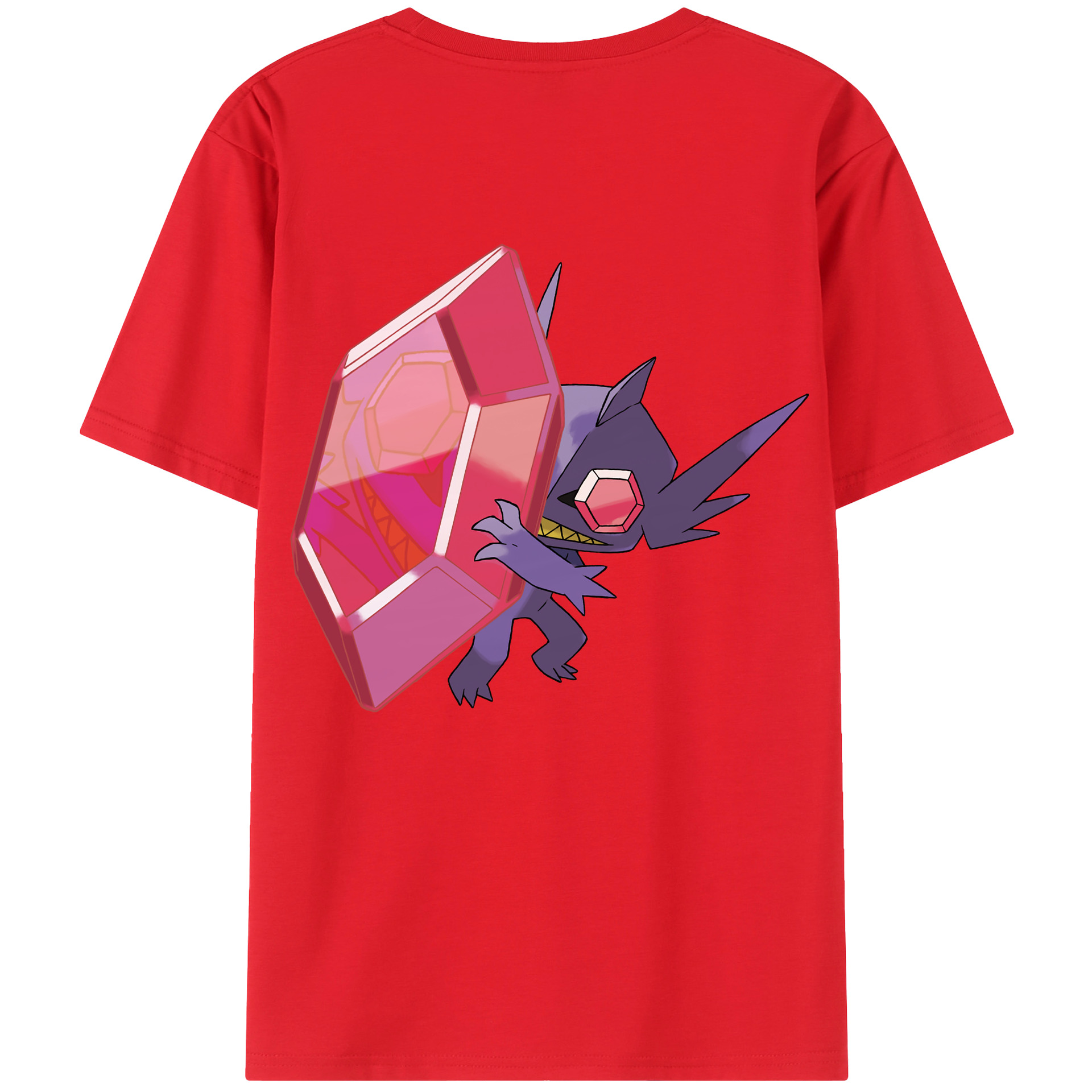 （画像用） ポケットモンスター Pokémon 綿100％ メンズ半袖Tシャツ（バックプリント） 通気性