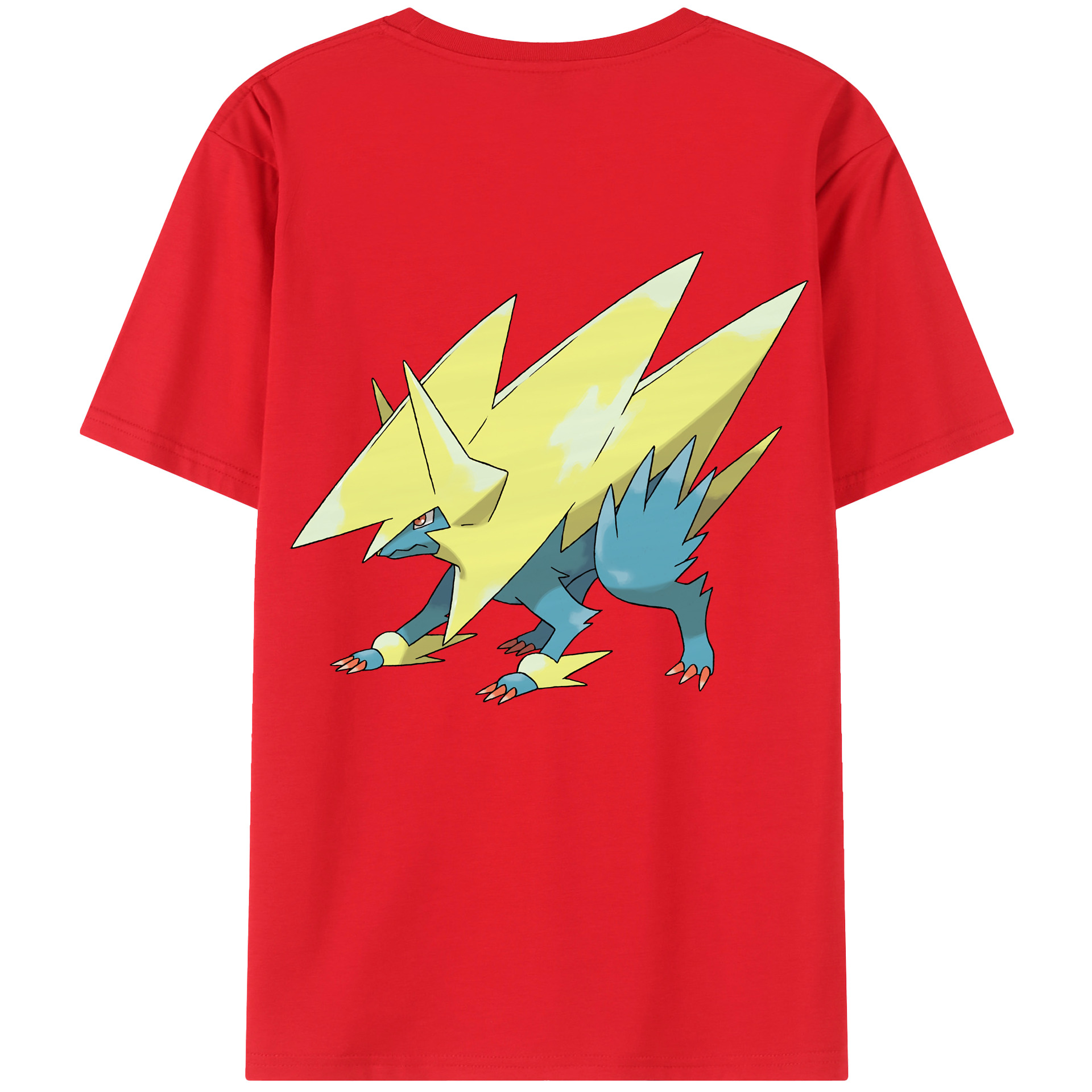 （画像用） ポケットモンスター Pokémon 綿100％ メンズ半袖Tシャツ（バックプリント） 通気性