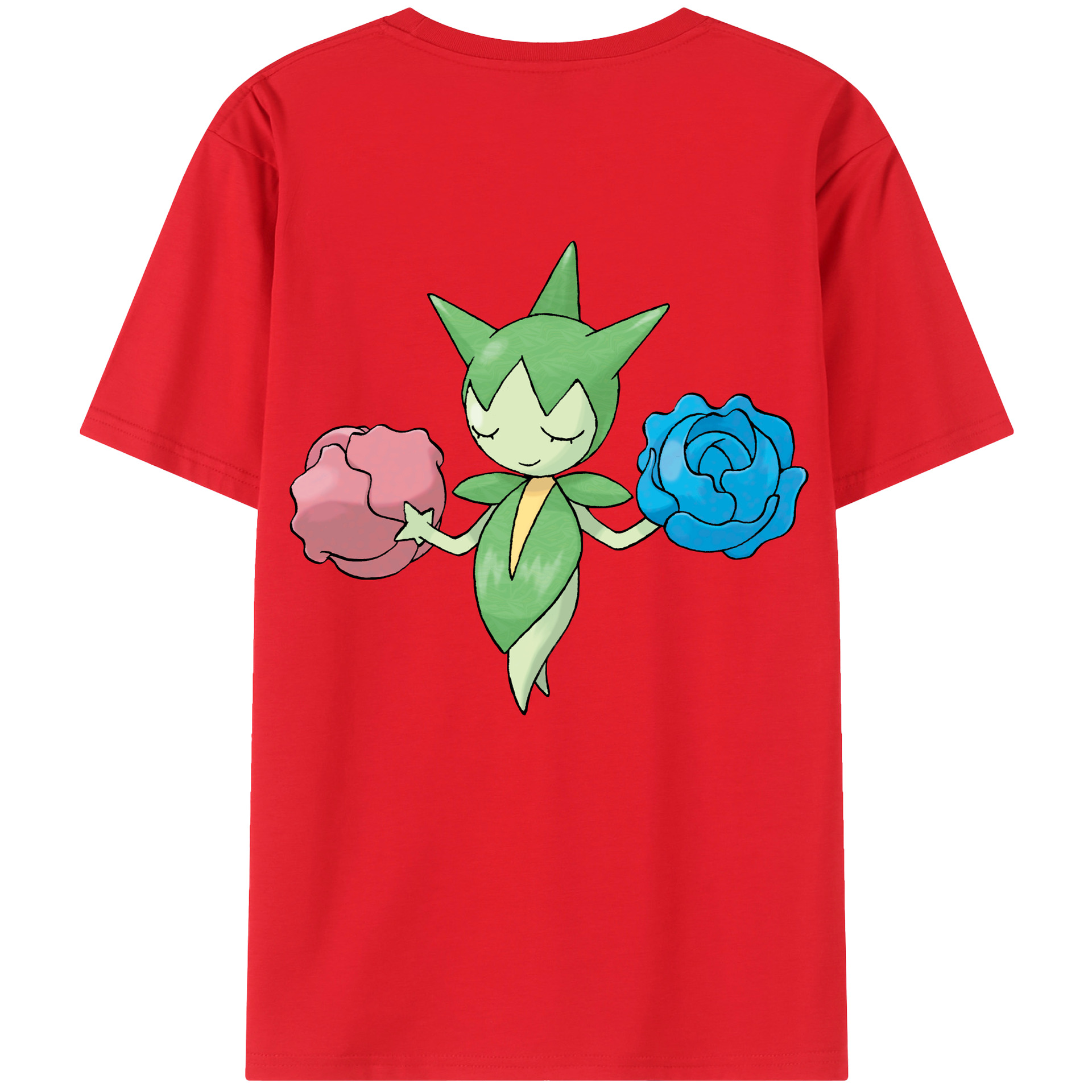 （画像用） ポケットモンスター Pokémon 綿100％ メンズ半袖Tシャツ（バックプリント） 通気性