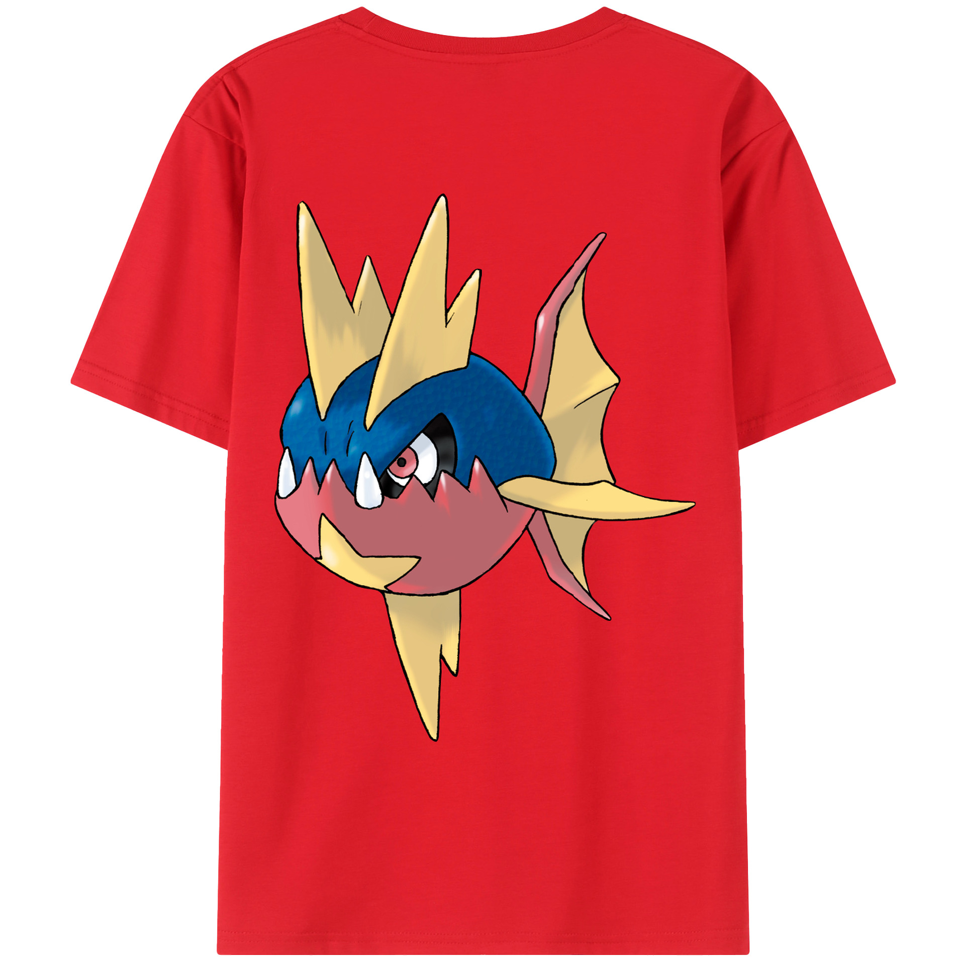 （画像用） ポケットモンスター Pokémon 綿100％ メンズ半袖Tシャツ（バックプリント） 通気性