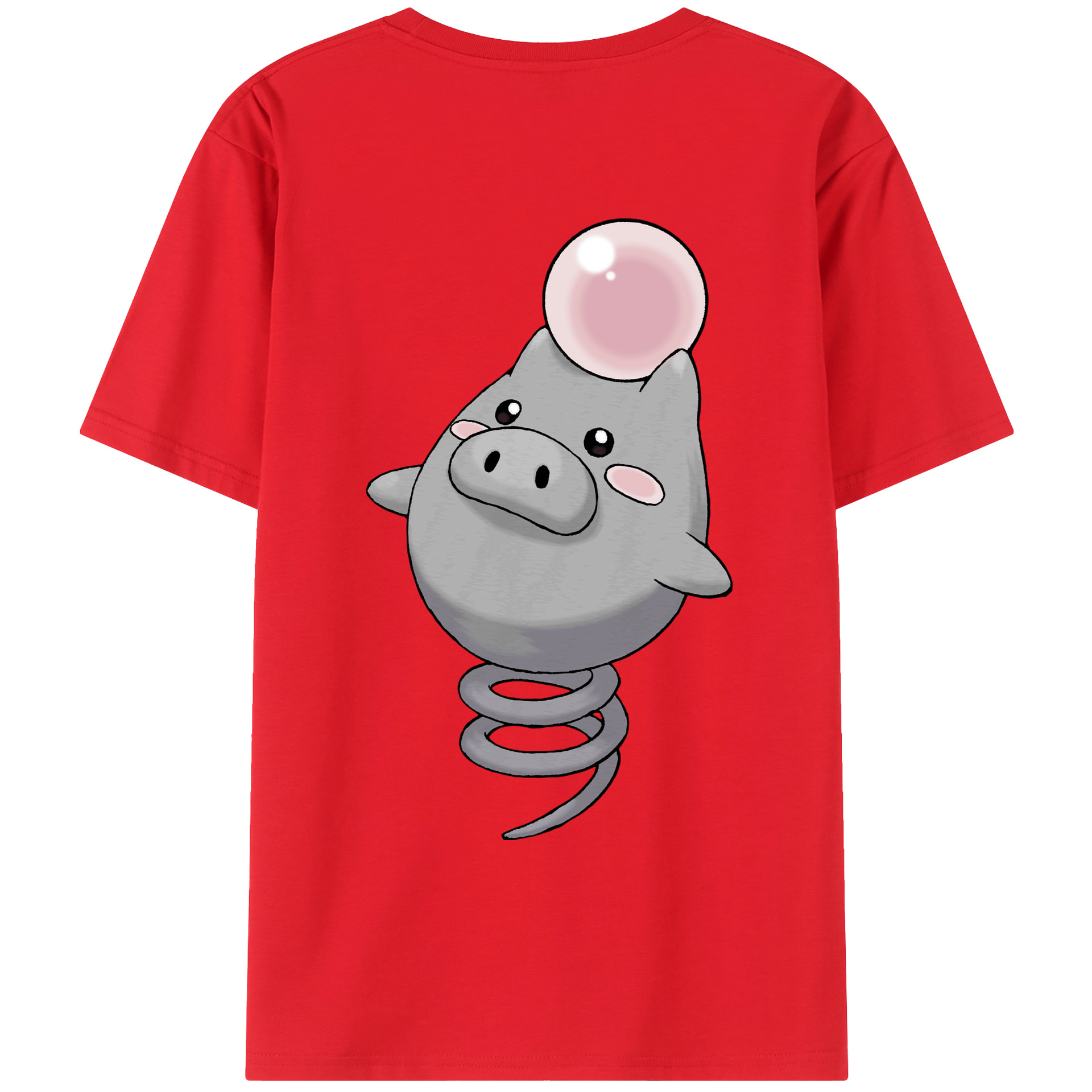（画像用） ポケットモンスター Pokémon 綿100％ メンズ半袖Tシャツ（バックプリント） 通気性